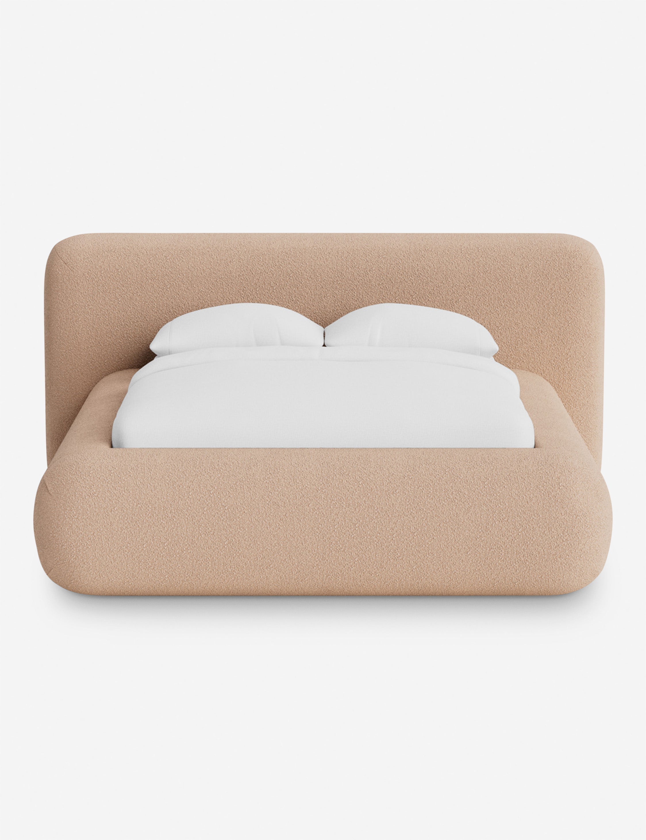 Lit plateforme arrondi - Notre lit se démarque par sa forme, avec une silhouette sculpturale qui vous invite à vous y lover