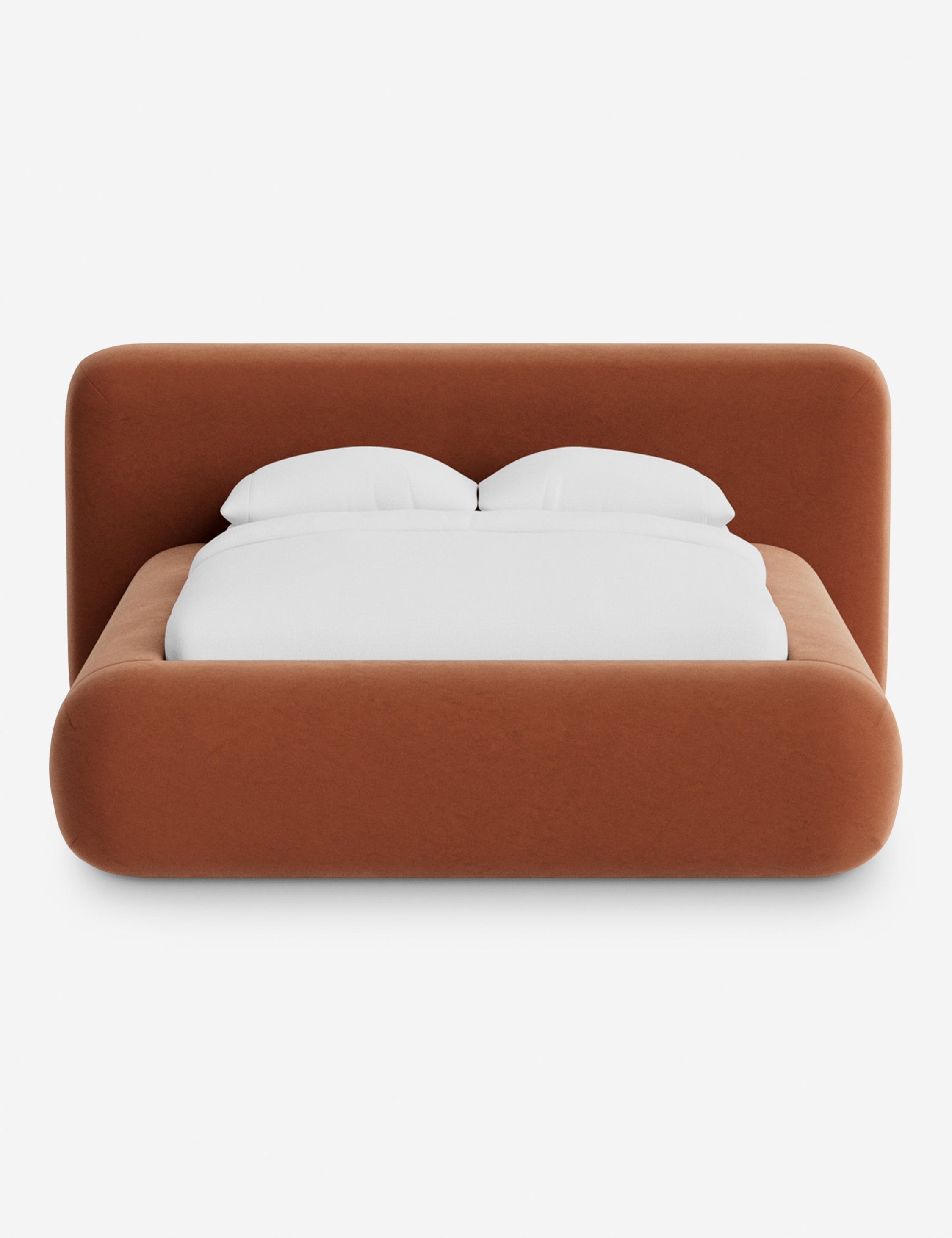 Lit plateforme arrondi - Notre lit se démarque par sa forme, avec une silhouette sculpturale qui vous invite à vous y lover