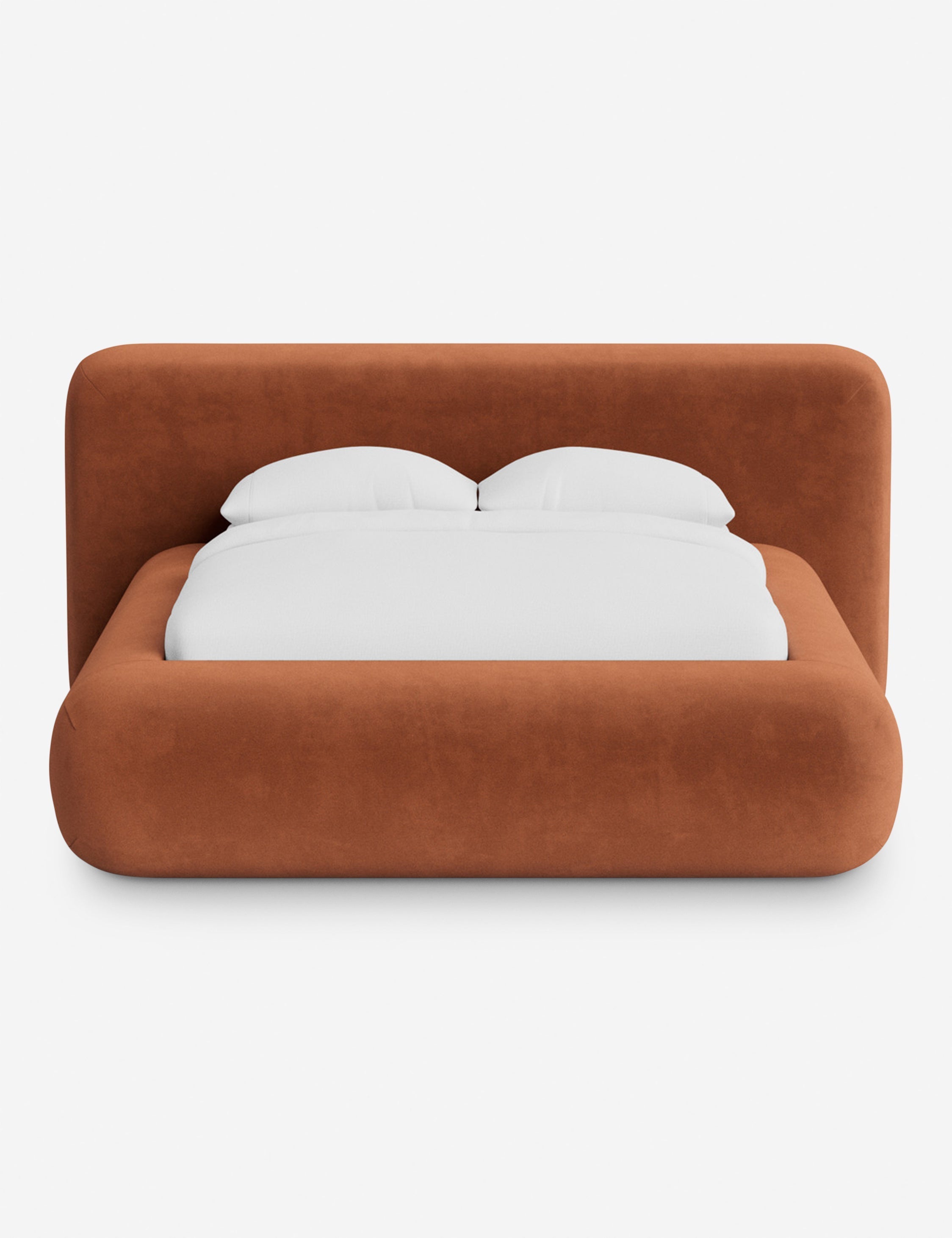 Lit plateforme arrondi - Notre lit se démarque par sa forme, avec une silhouette sculpturale qui vous invite à vous y lover