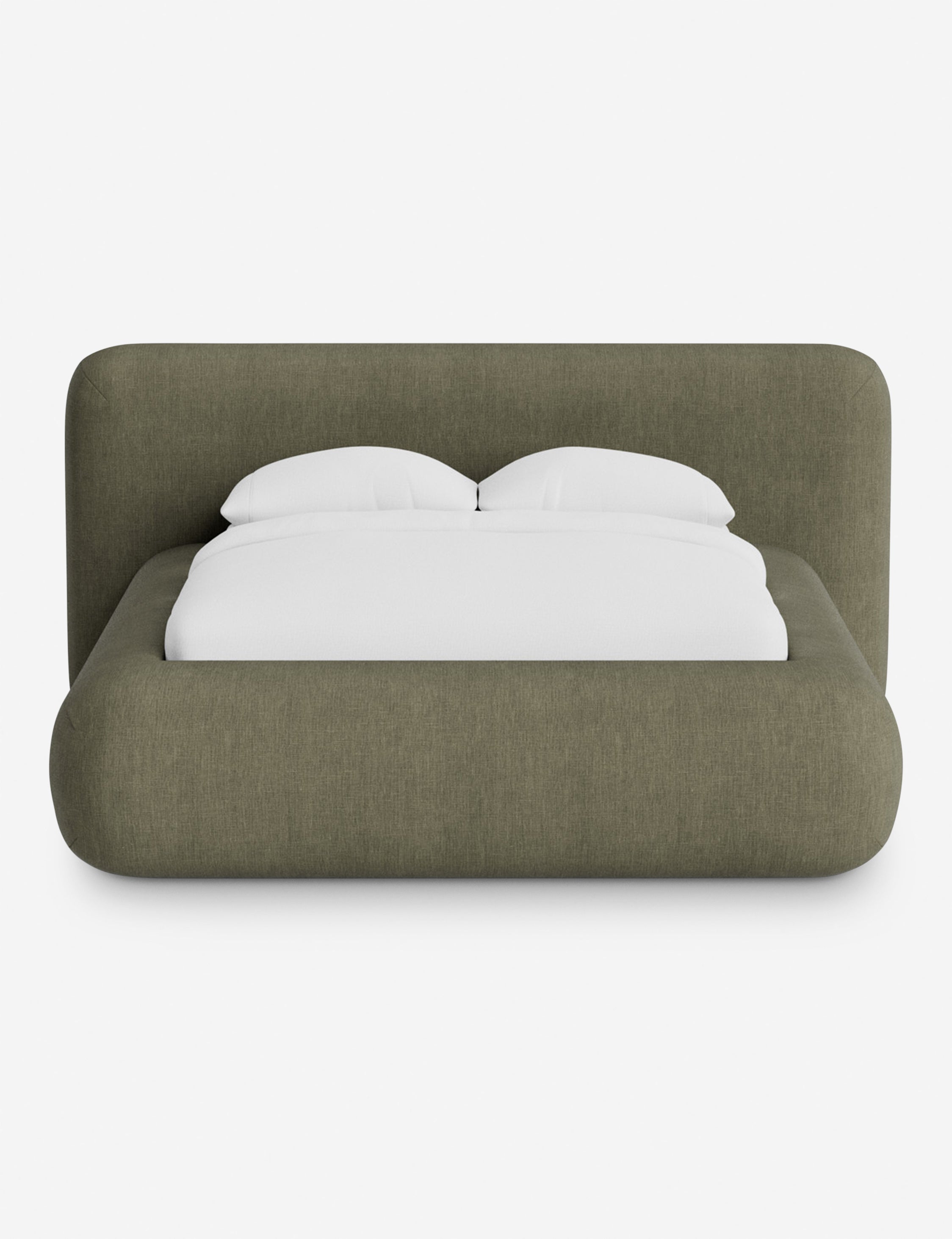 Lit plateforme arrondi - Notre lit se démarque par sa forme, avec une silhouette sculpturale qui vous invite à vous y lover