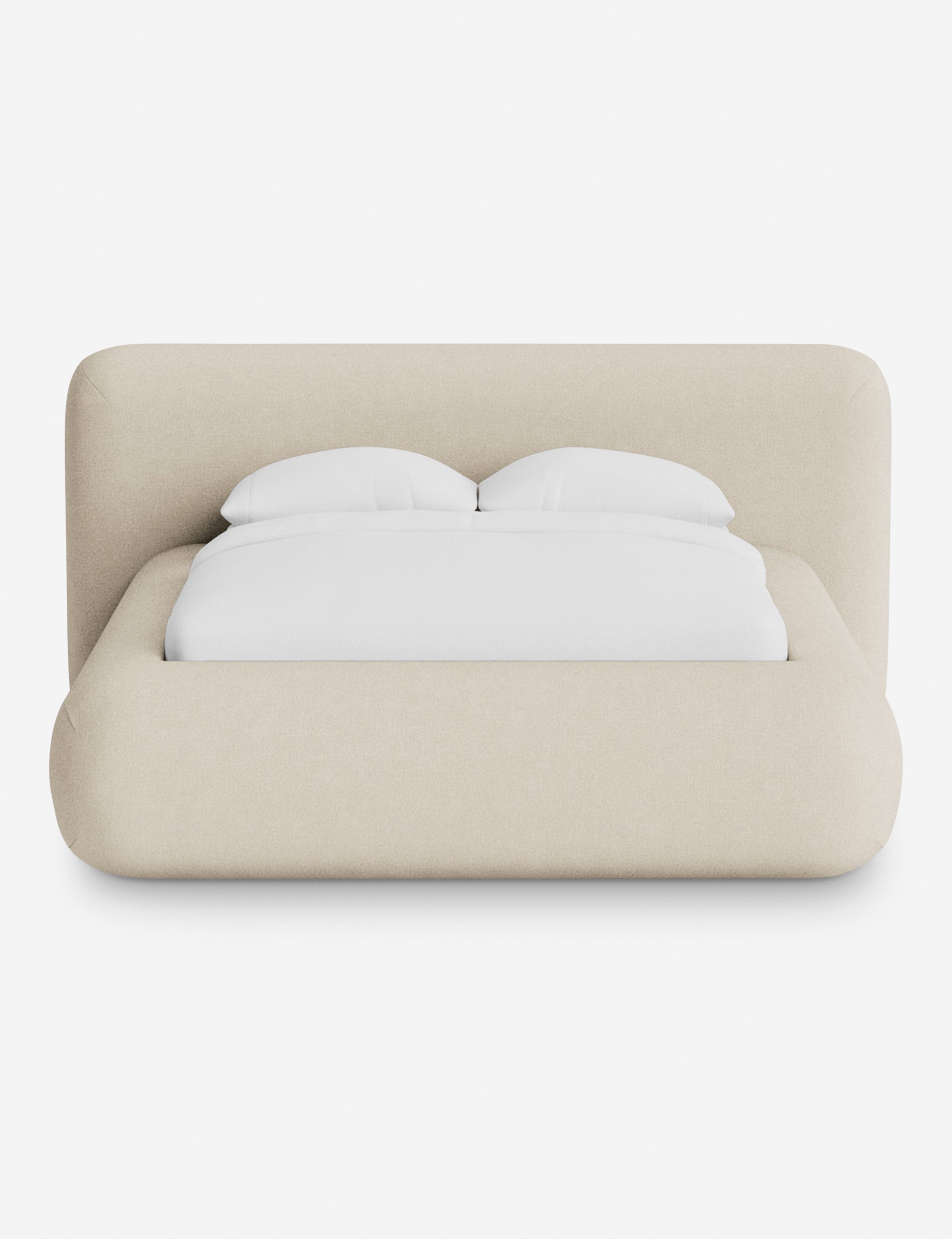 Lit plateforme arrondi - Notre lit se démarque par sa forme, avec une silhouette sculpturale qui vous invite à vous y lover