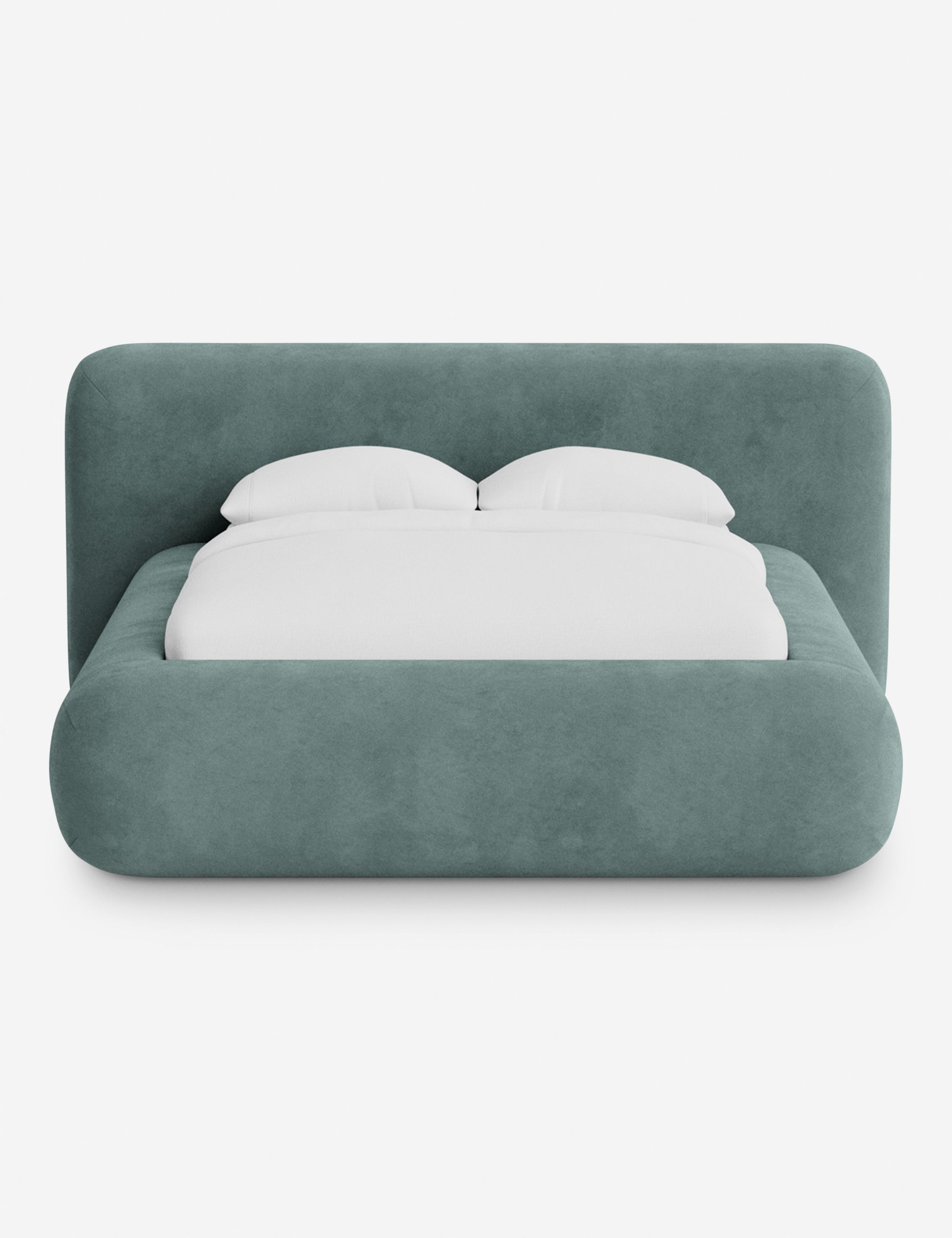 Lit plateforme arrondi - Notre lit se démarque par sa forme, avec une silhouette sculpturale qui vous invite à vous y lover