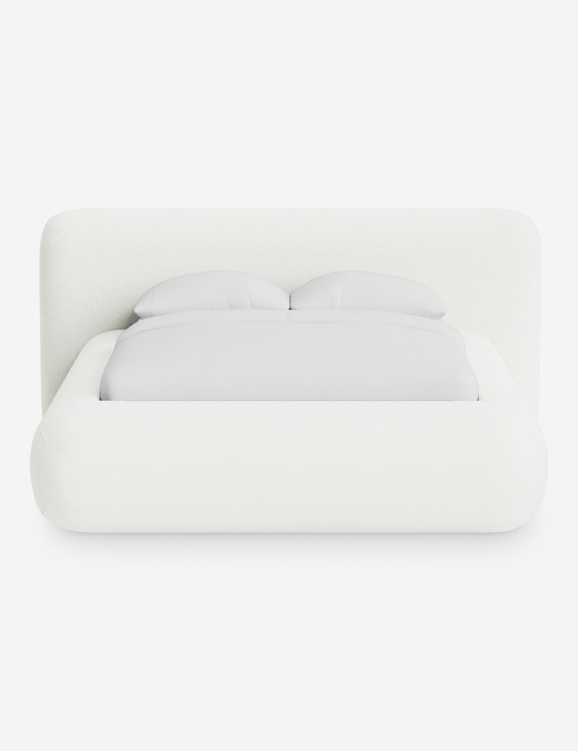 Lit plateforme arrondi - Notre lit se démarque par sa forme, avec une silhouette sculpturale qui vous invite à vous y lover