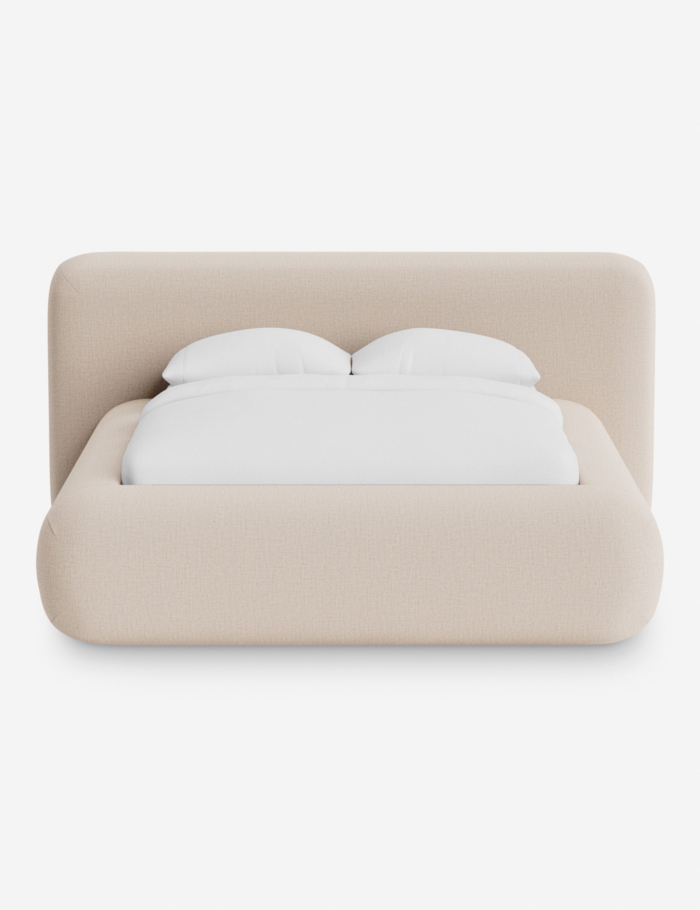 Lit plateforme arrondi - Notre lit se démarque par sa forme, avec une silhouette sculpturale qui vous invite à vous y lover