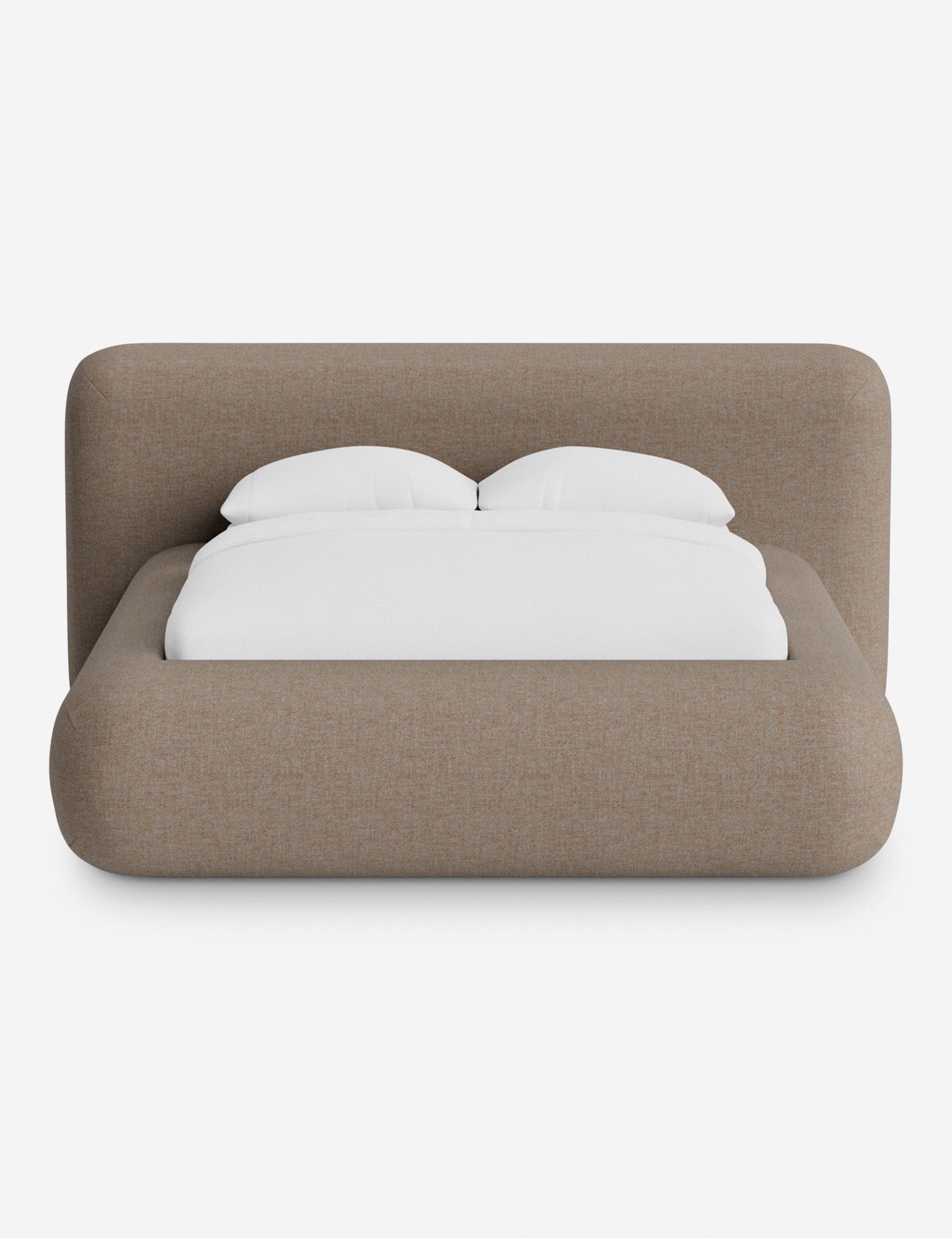 Lit plateforme arrondi - Notre lit se démarque par sa forme, avec une silhouette sculpturale qui vous invite à vous y lover
