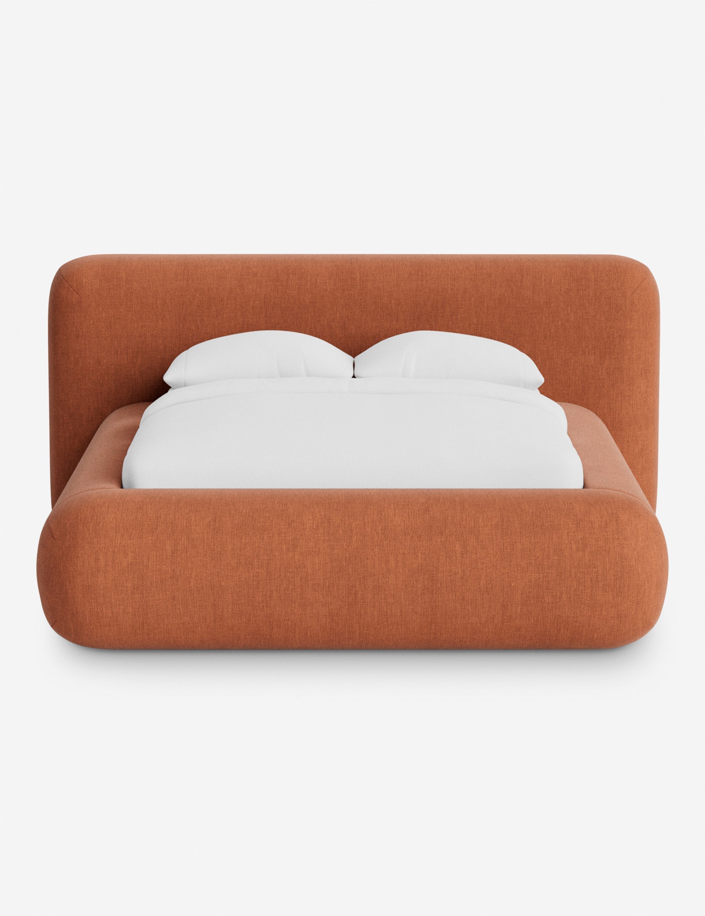 Lit plateforme arrondi - Notre lit se démarque par sa forme, avec une silhouette sculpturale qui vous invite à vous y lover