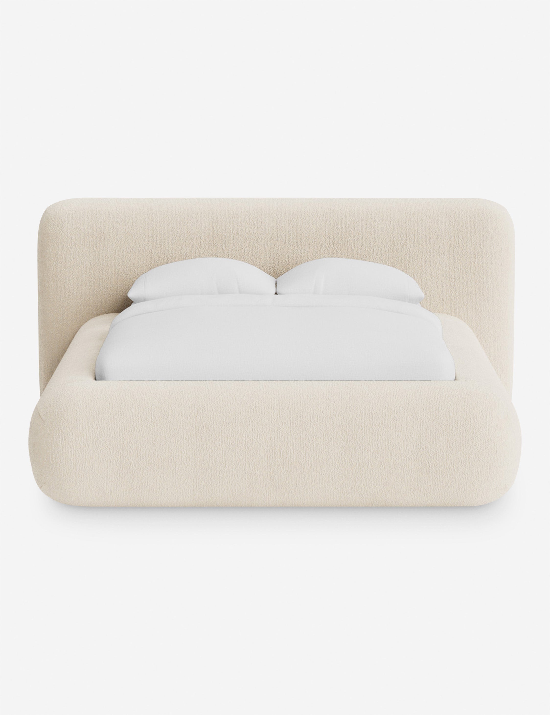 Lit plateforme arrondi - Notre lit se démarque par sa forme, avec une silhouette sculpturale qui vous invite à vous y lover