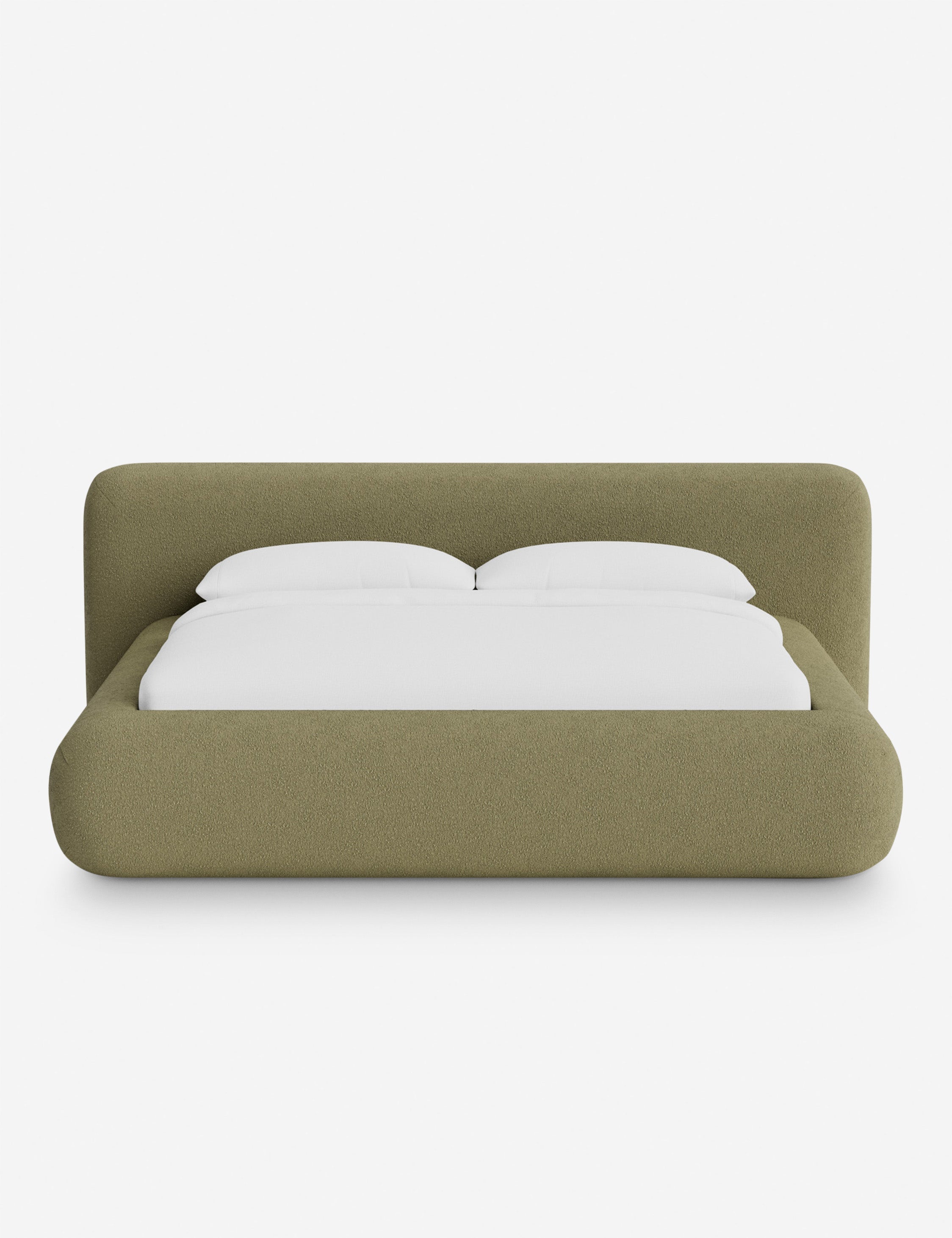 Lit plateforme arrondi - Notre lit se démarque par sa forme, avec une silhouette sculpturale qui vous invite à vous y lover