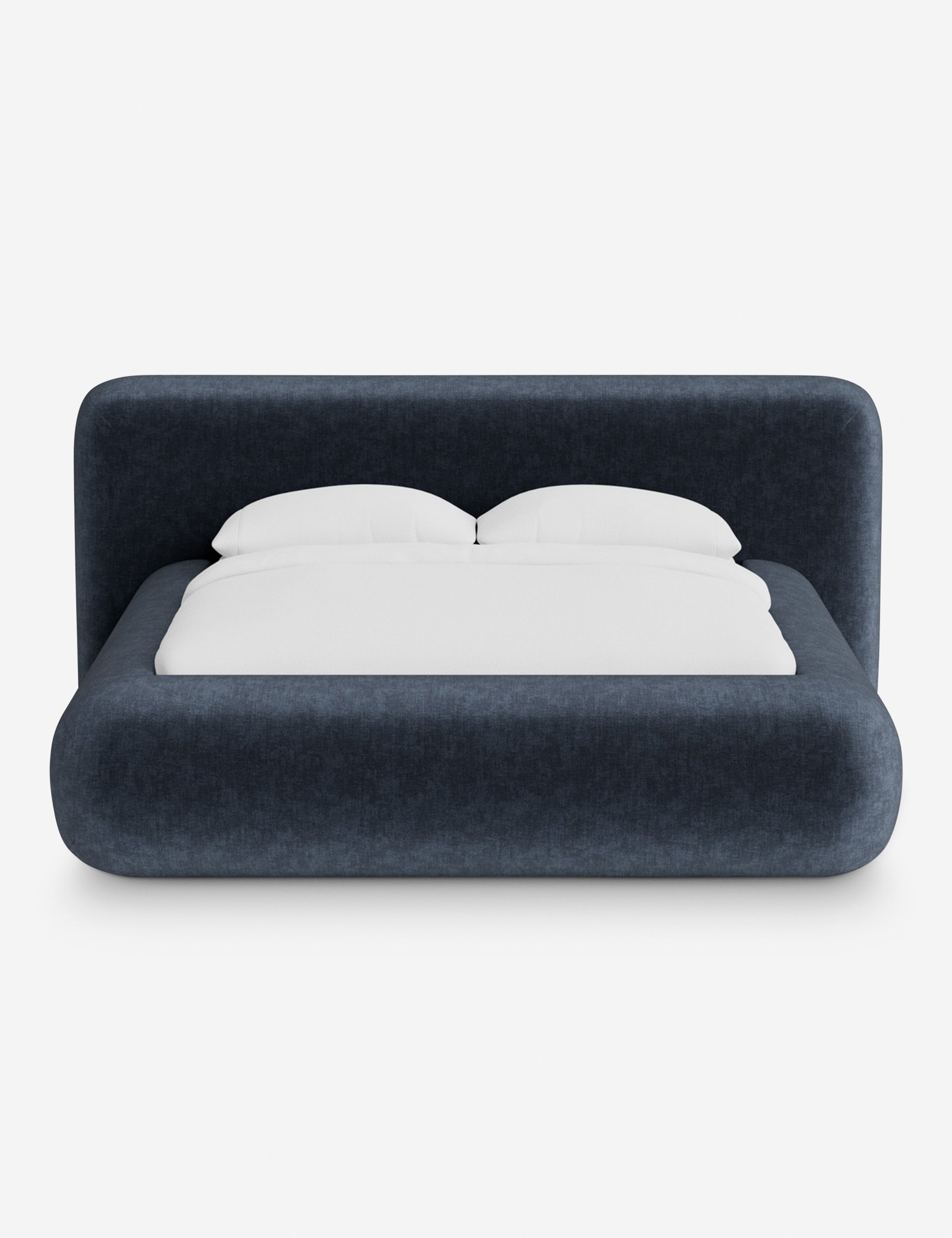 Lit plateforme arrondi - Notre lit se démarque par sa forme, avec une silhouette sculpturale qui vous invite à vous y lover