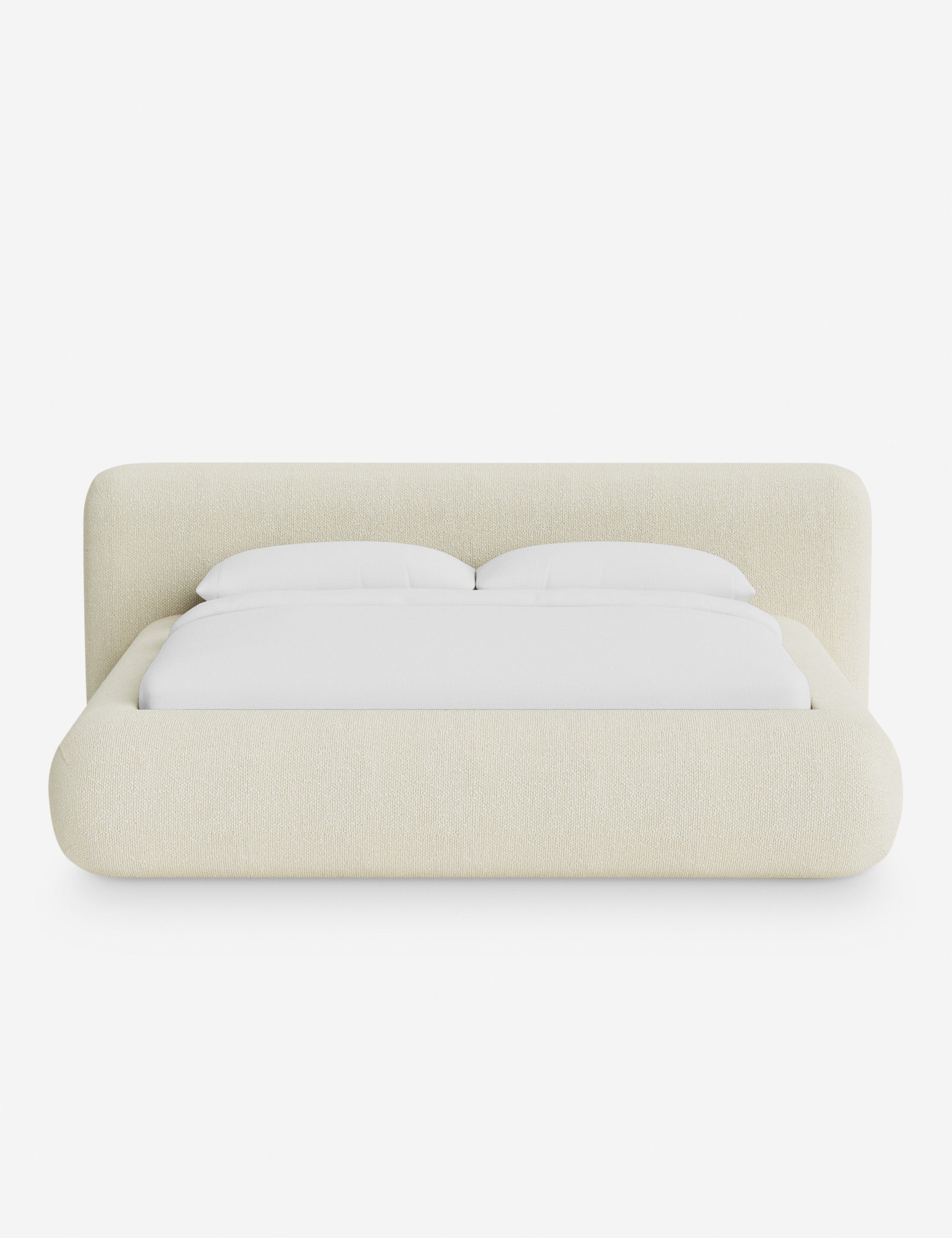 Lit plateforme arrondi - Notre lit se démarque par sa forme, avec une silhouette sculpturale qui vous invite à vous y lover