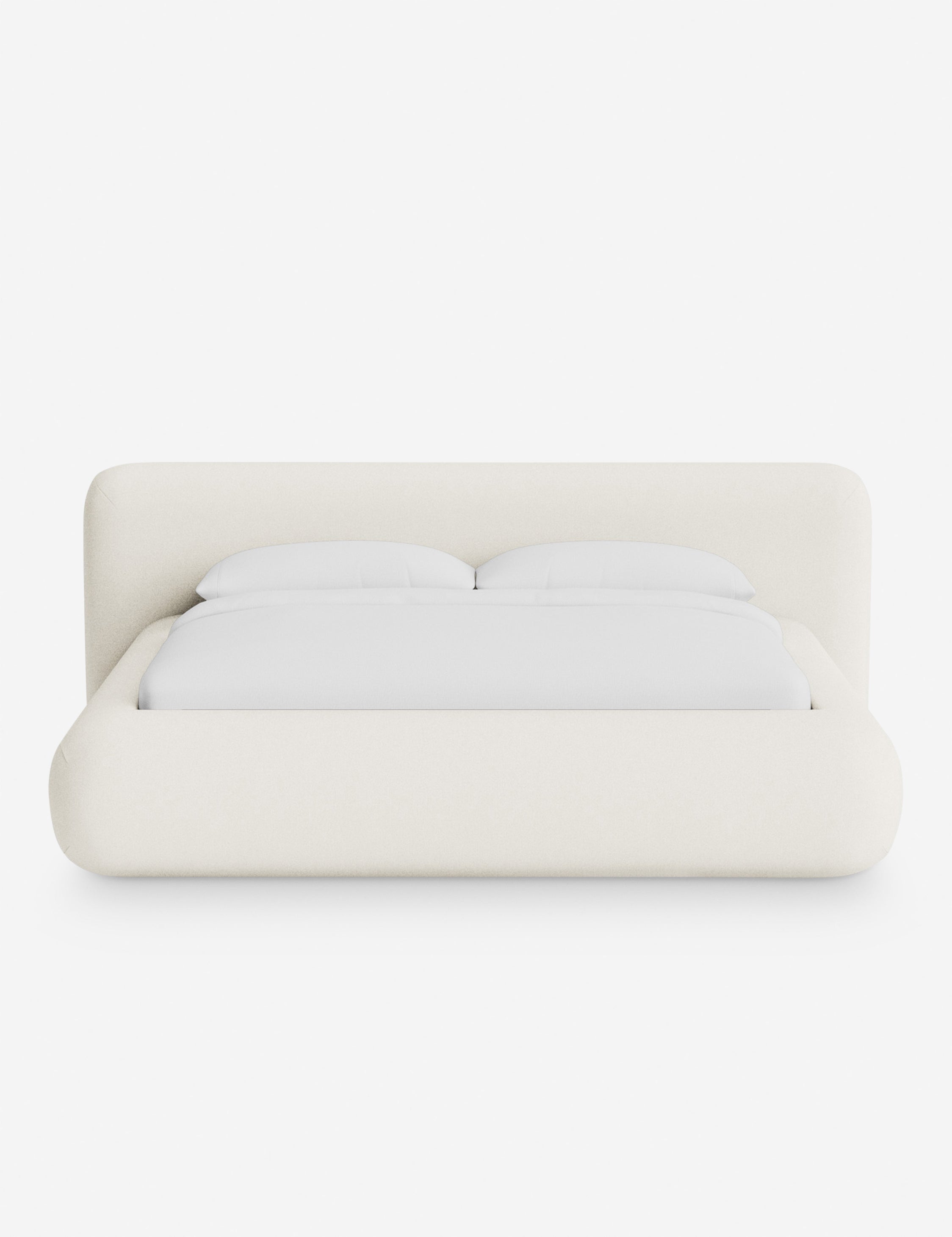 Lit plateforme arrondi - Notre lit se démarque par sa forme, avec une silhouette sculpturale qui vous invite à vous y lover