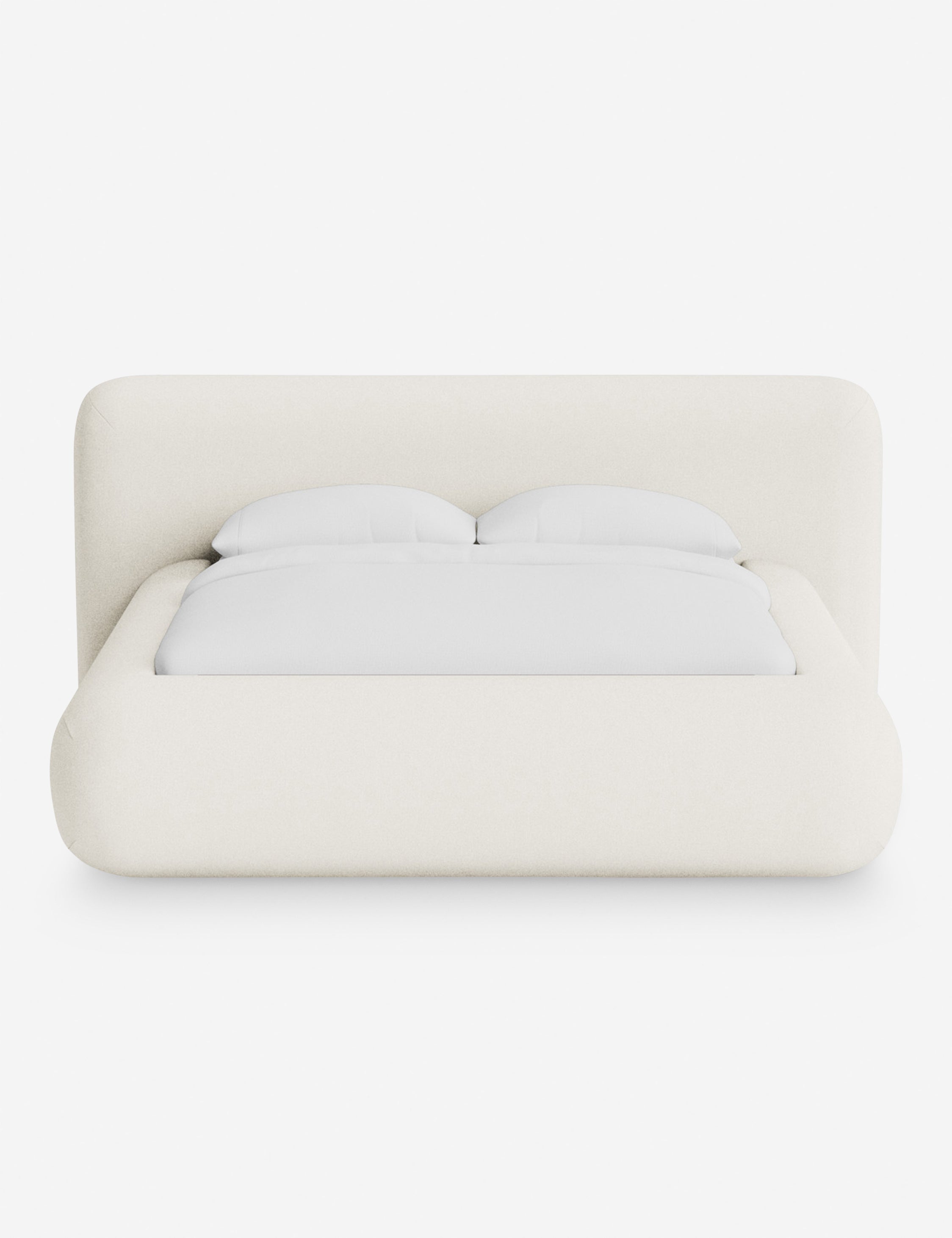 Lit plateforme arrondi - Notre lit se démarque par sa forme, avec une silhouette sculpturale qui vous invite à vous y lover