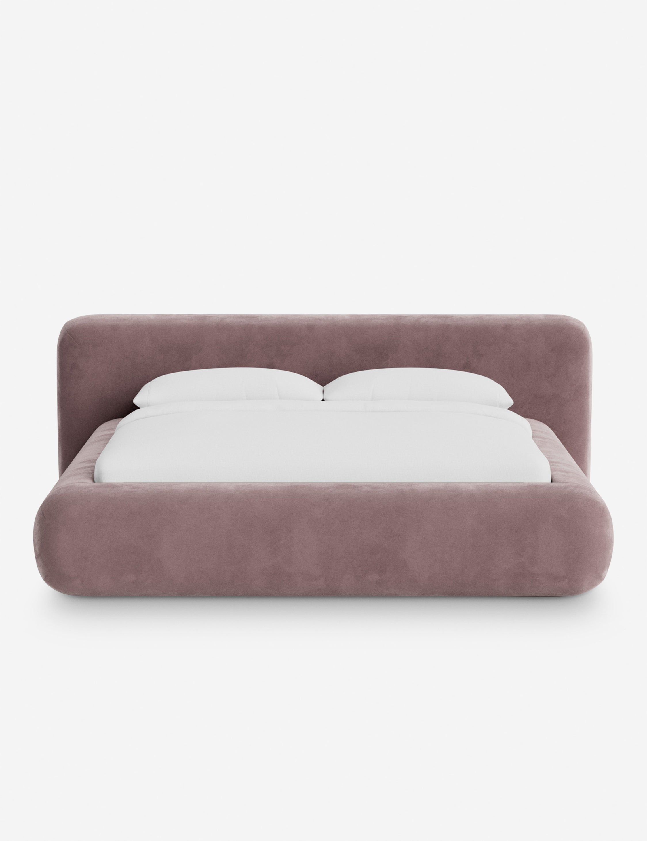 Lit plateforme arrondi - Notre lit se démarque par sa forme, avec une silhouette sculpturale qui vous invite à vous y lover