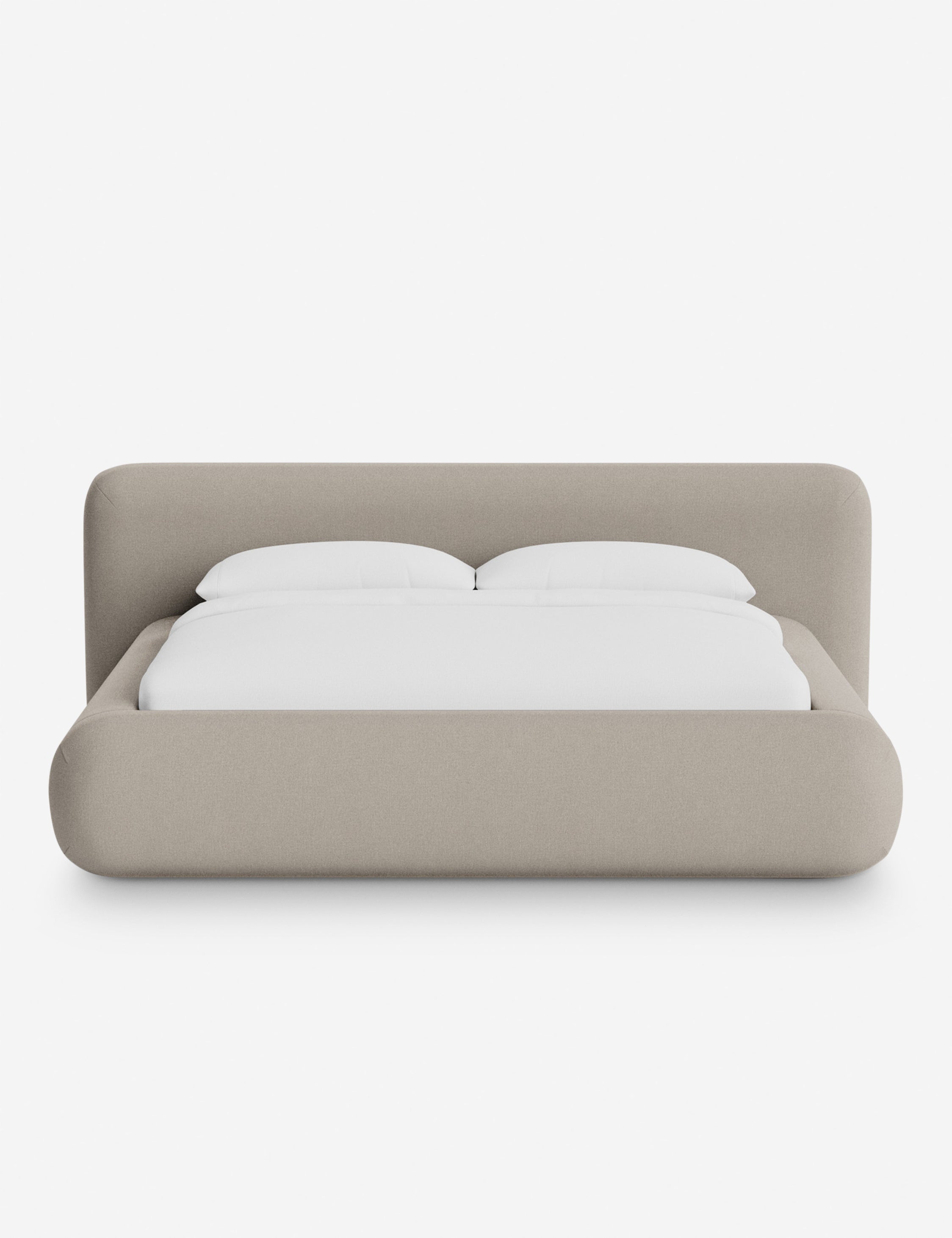 Lit plateforme arrondi - Notre lit se démarque par sa forme, avec une silhouette sculpturale qui vous invite à vous y lover