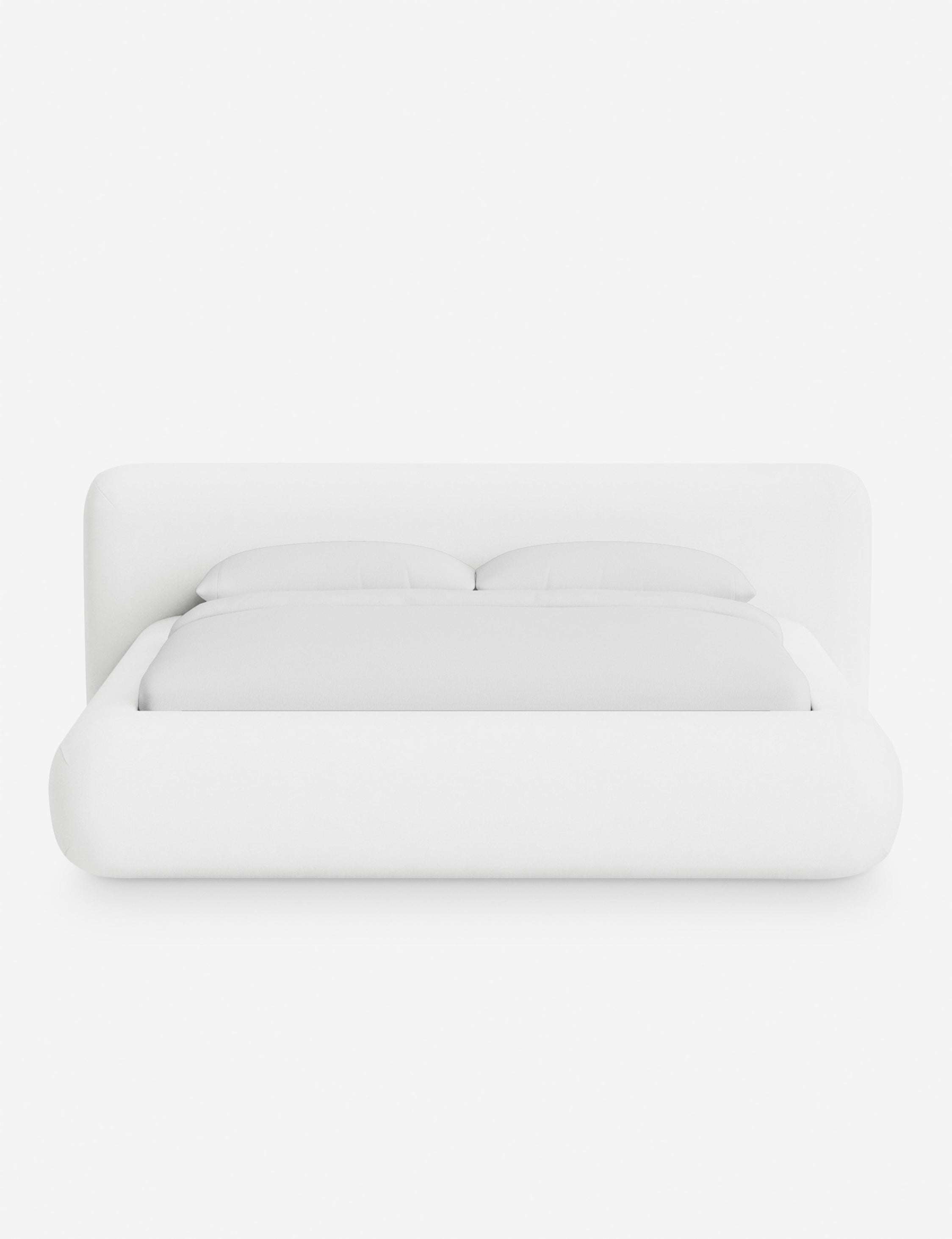 Lit plateforme arrondi - Notre lit se démarque par sa forme, avec une silhouette sculpturale qui vous invite à vous y lover