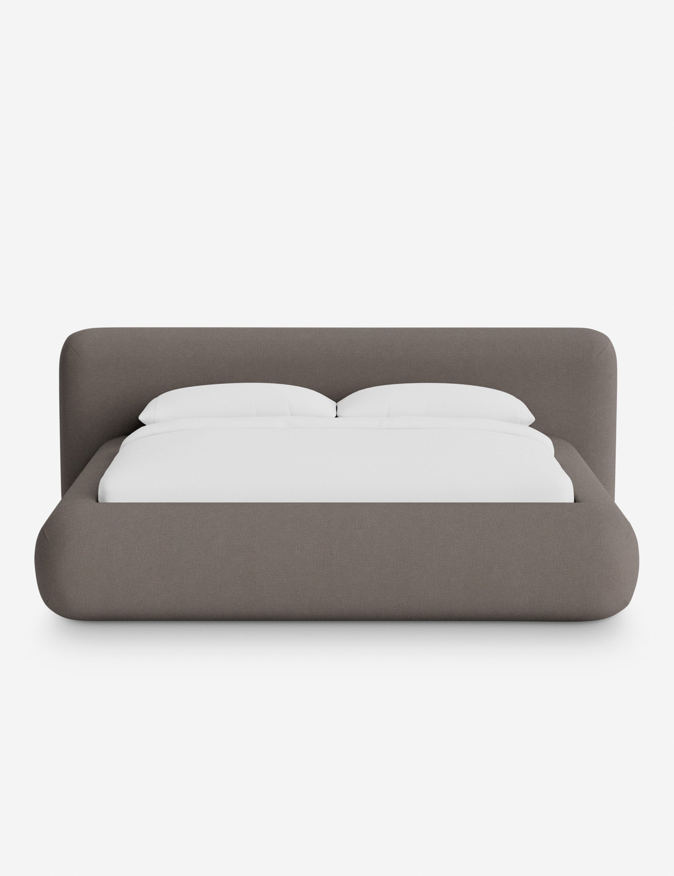 Lit plateforme arrondi - Notre lit se démarque par sa forme, avec une silhouette sculpturale qui vous invite à vous y lover