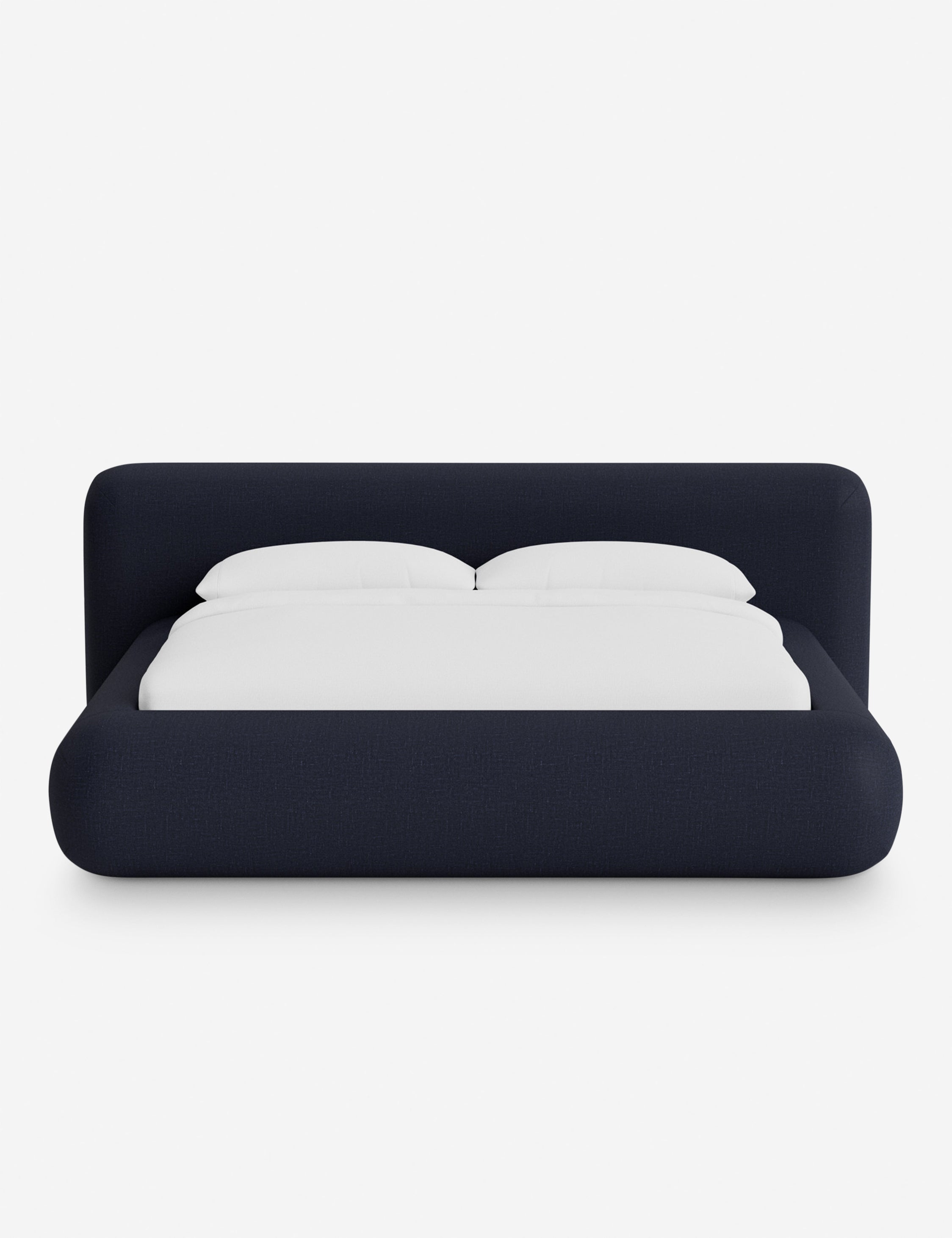Lit plateforme arrondi - Notre lit se démarque par sa forme, avec une silhouette sculpturale qui vous invite à vous y lover