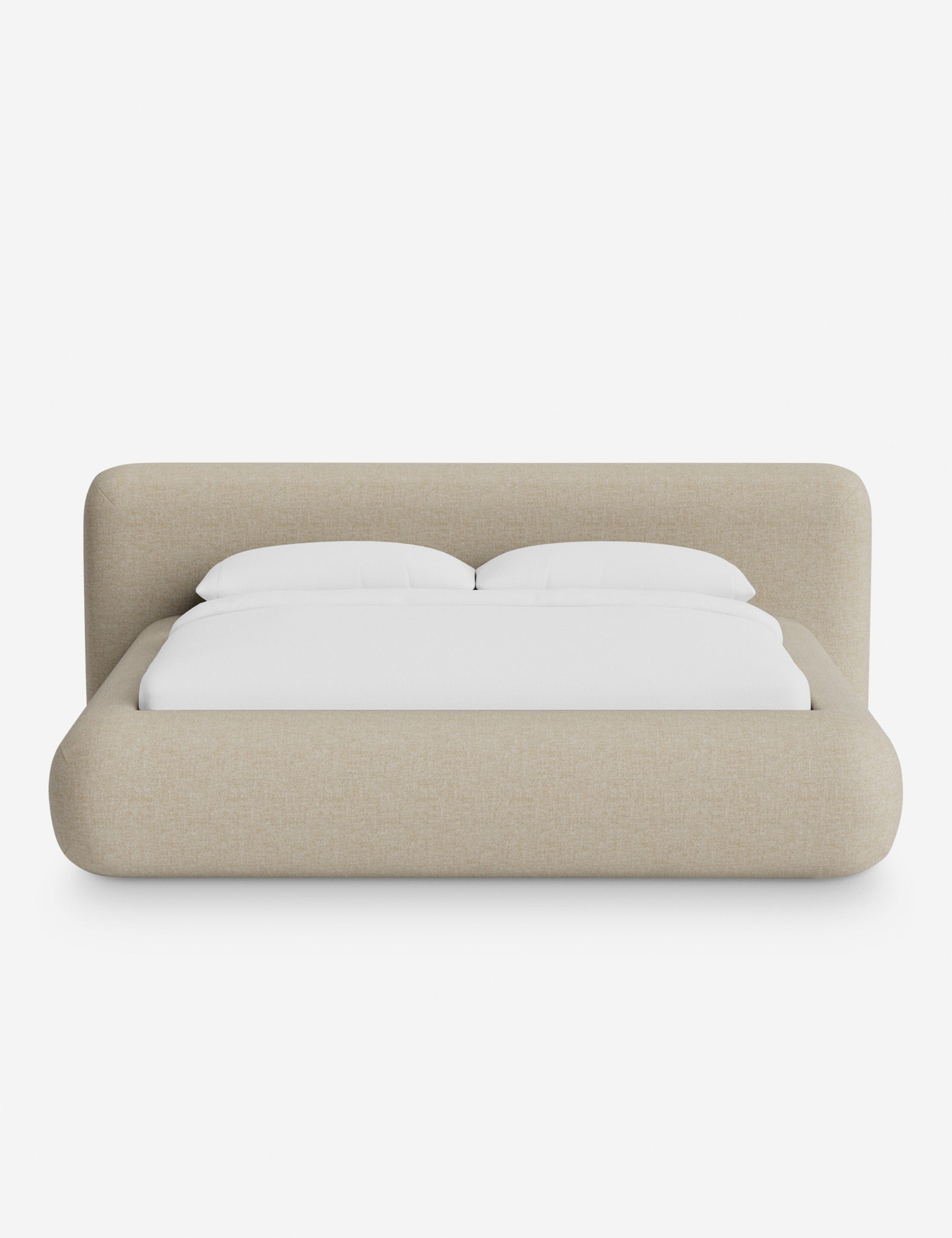 Lit plateforme arrondi - Notre lit se démarque par sa forme, avec une silhouette sculpturale qui vous invite à vous y lover