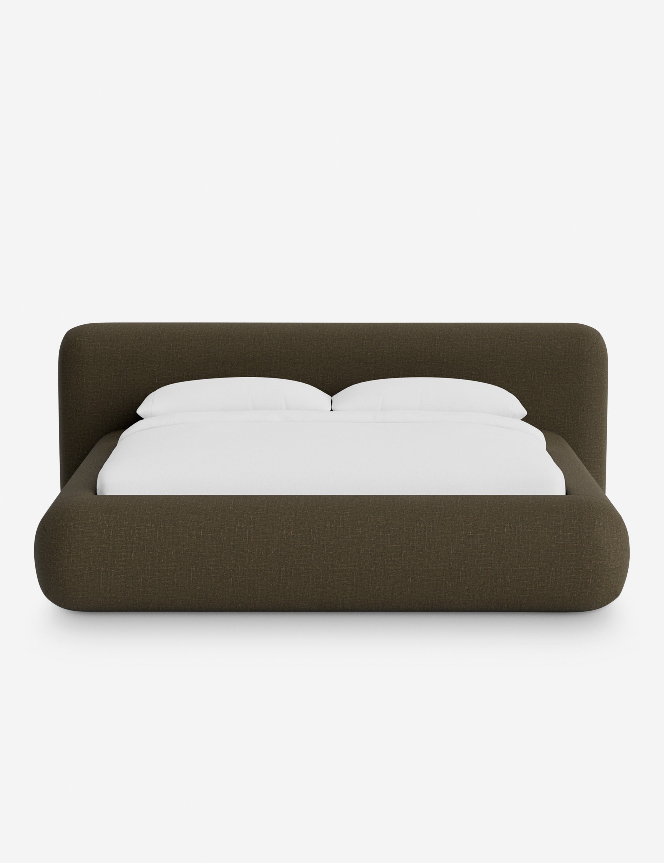 Lit plateforme arrondi - Notre lit se démarque par sa forme, avec une silhouette sculpturale qui vous invite à vous y lover