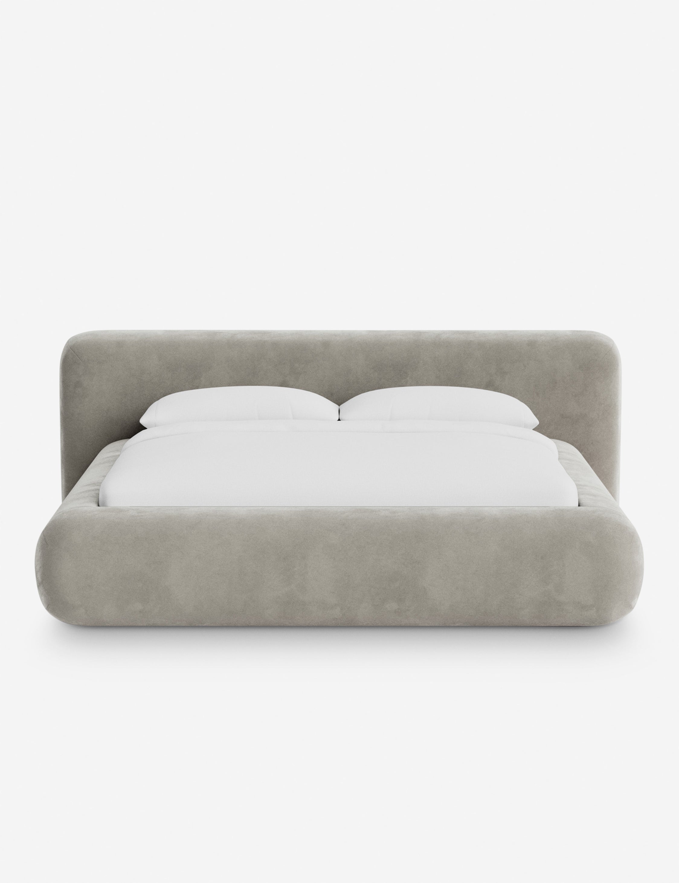 Lit plateforme arrondi - Notre lit se démarque par sa forme, avec une silhouette sculpturale qui vous invite à vous y lover