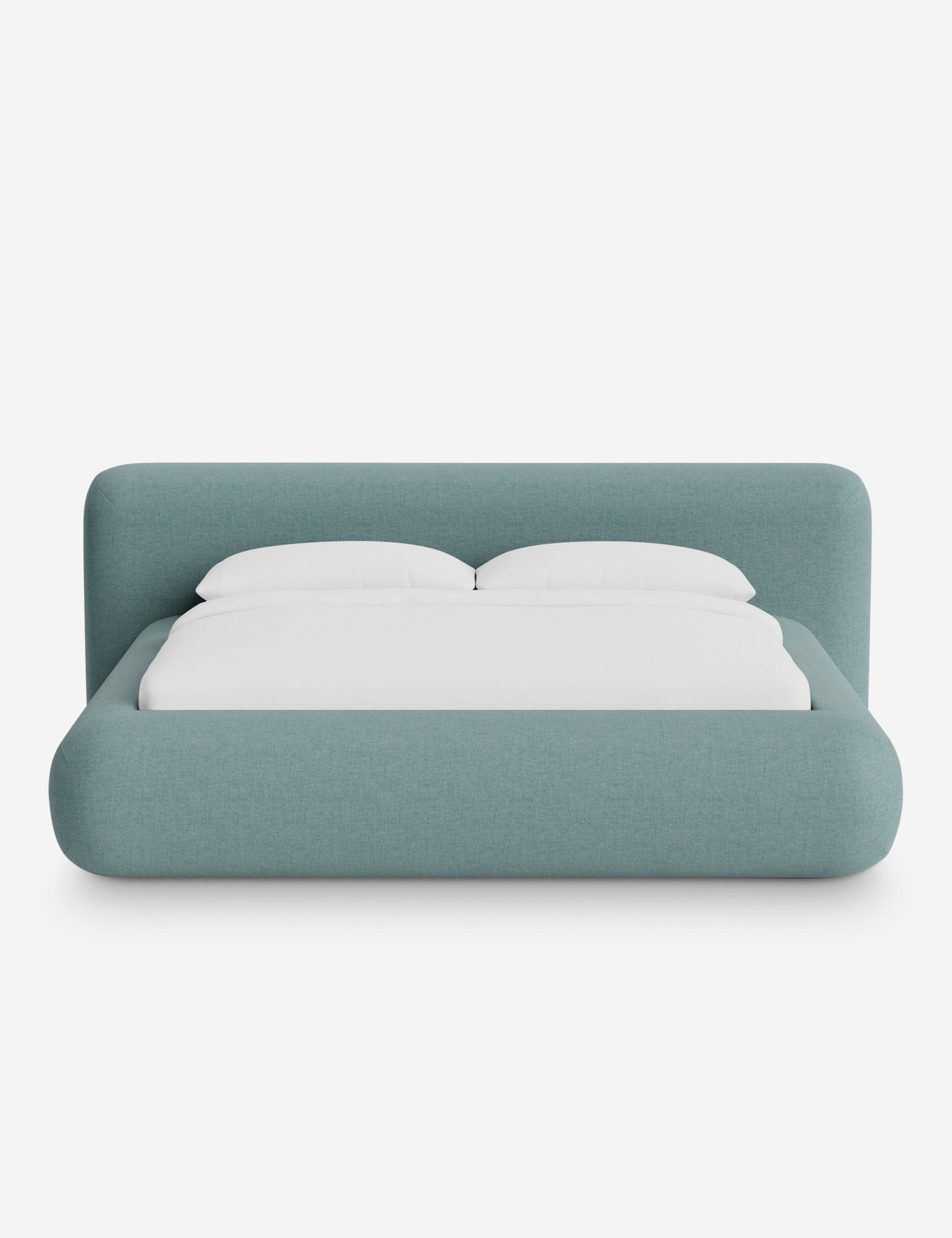 Lit plateforme arrondi - Notre lit se démarque par sa forme, avec une silhouette sculpturale qui vous invite à vous y lover