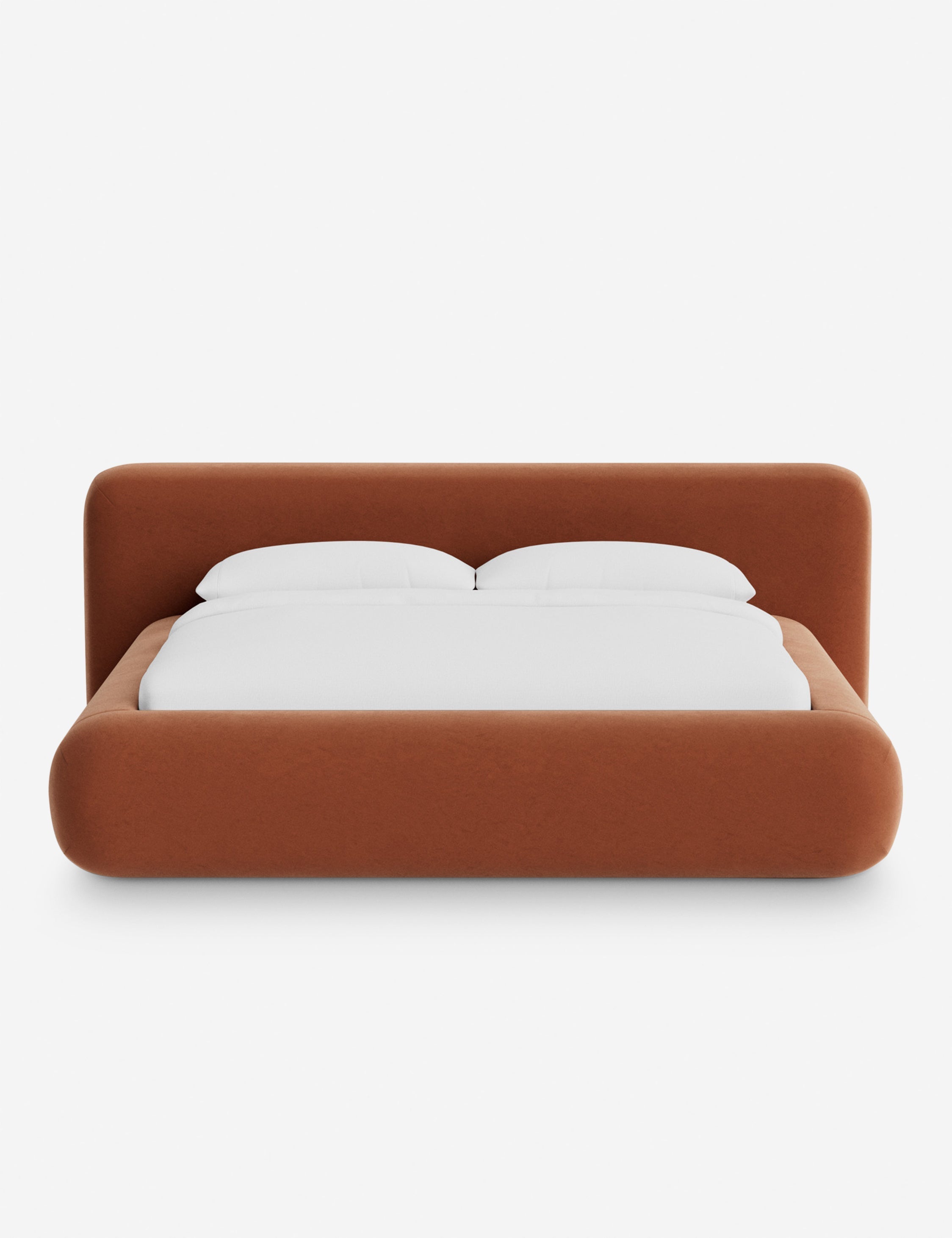 Lit plateforme arrondi - Notre lit se démarque par sa forme, avec une silhouette sculpturale qui vous invite à vous y lover