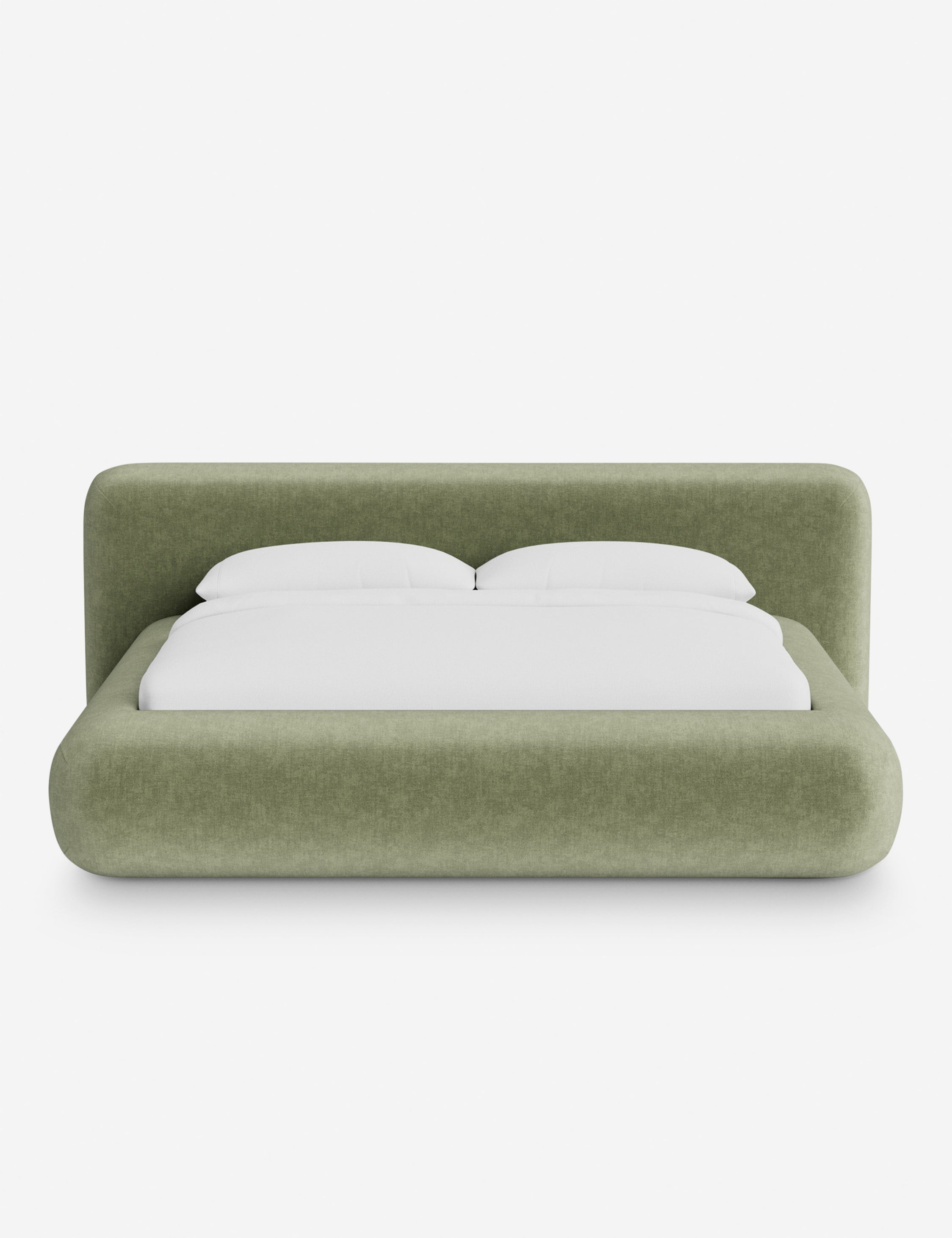 Lit plateforme arrondi - Notre lit se démarque par sa forme, avec une silhouette sculpturale qui vous invite à vous y lover