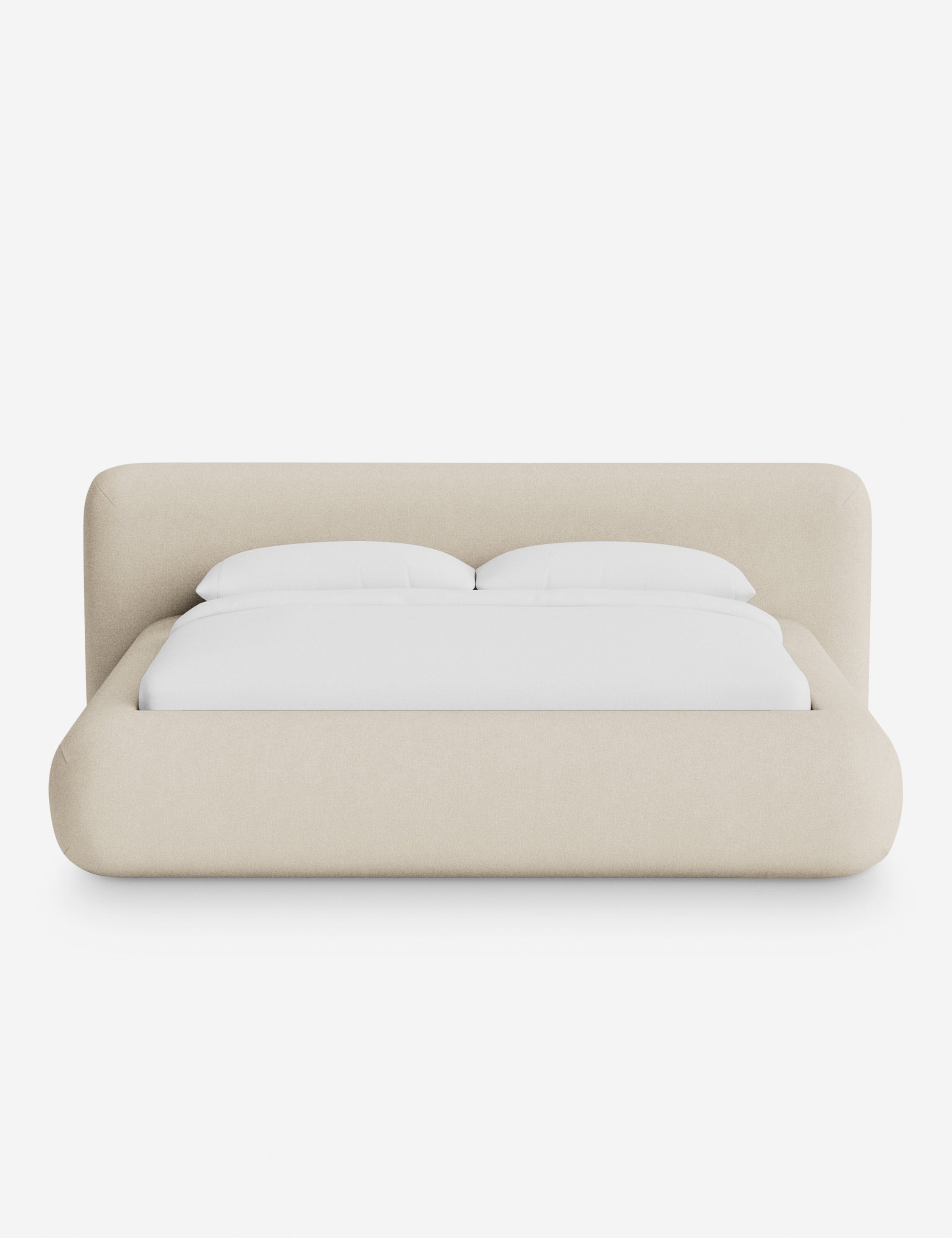 Lit plateforme arrondi - Notre lit se démarque par sa forme, avec une silhouette sculpturale qui vous invite à vous y lover