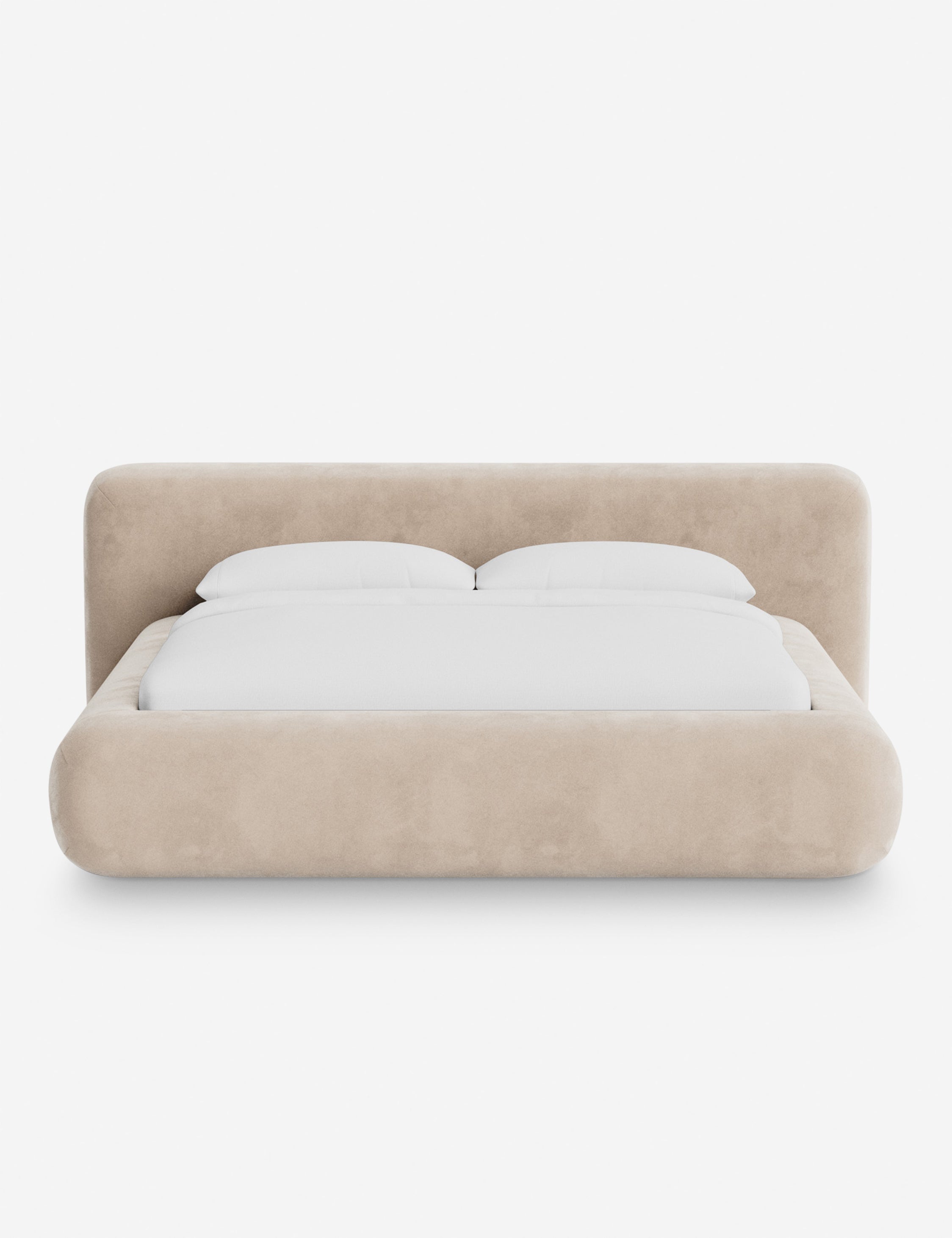 Lit plateforme arrondi - Notre lit se démarque par sa forme, avec une silhouette sculpturale qui vous invite à vous y lover