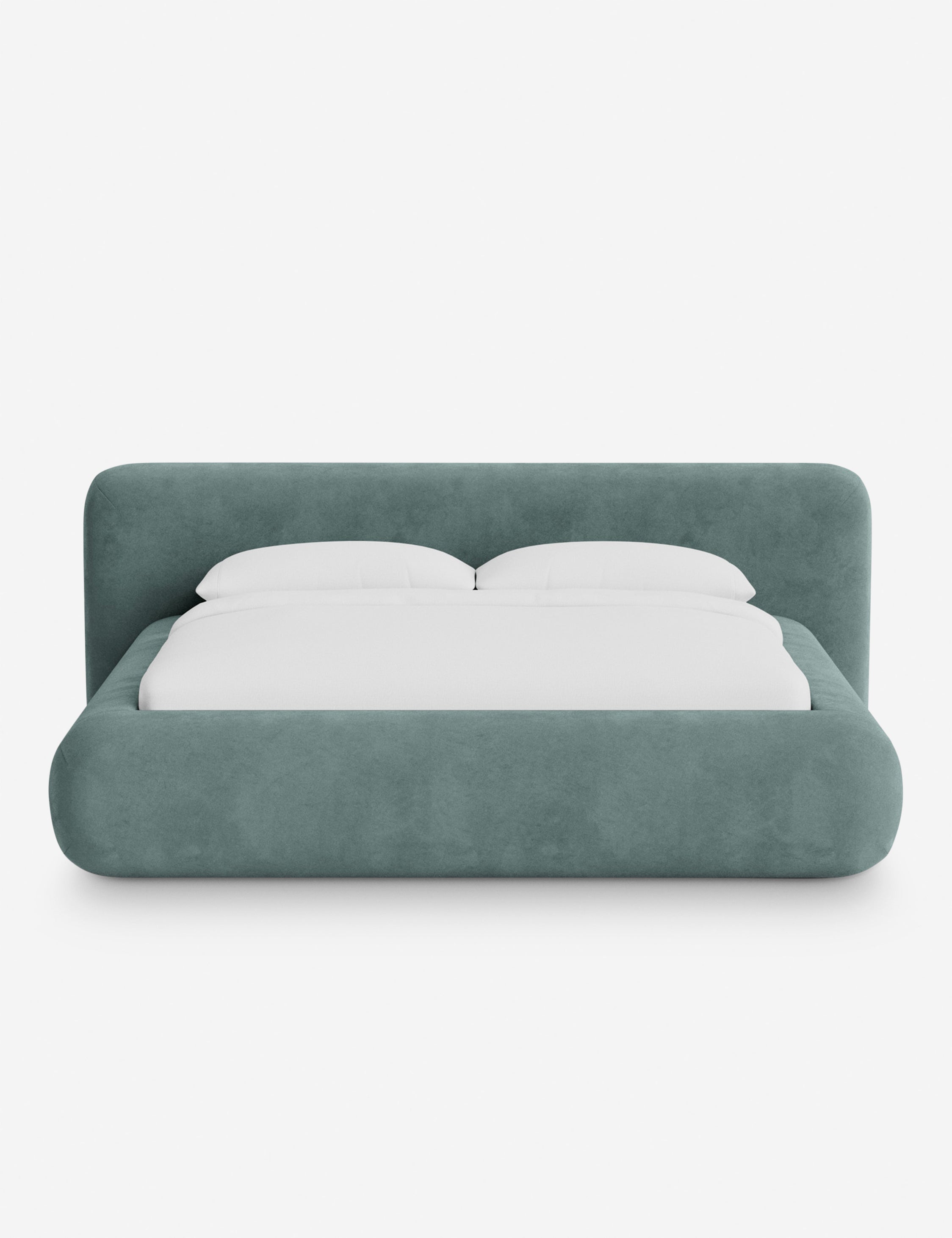 Lit plateforme arrondi - Notre lit se démarque par sa forme, avec une silhouette sculpturale qui vous invite à vous y lover