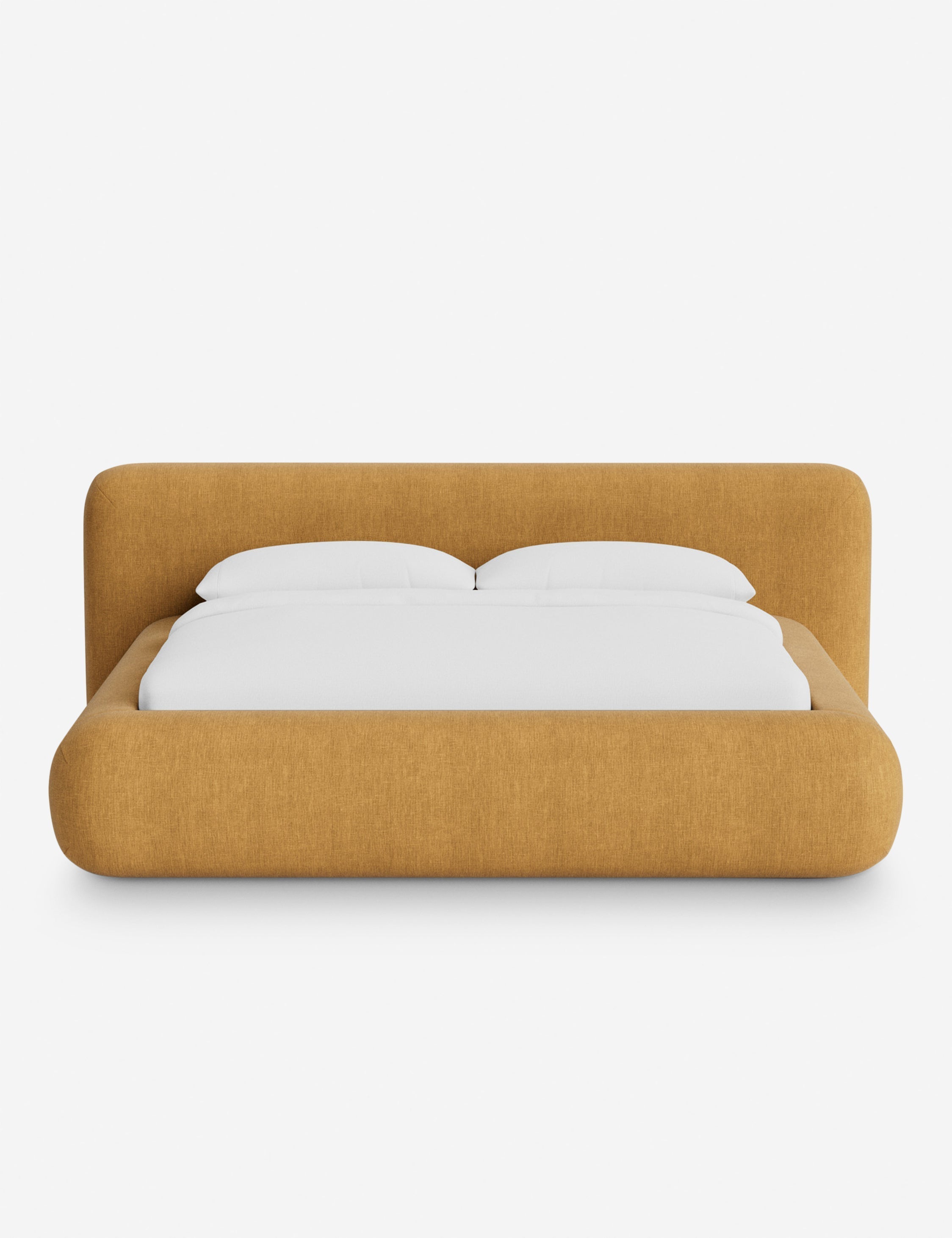 Lit plateforme arrondi - Notre lit se démarque par sa forme, avec une silhouette sculpturale qui vous invite à vous y lover