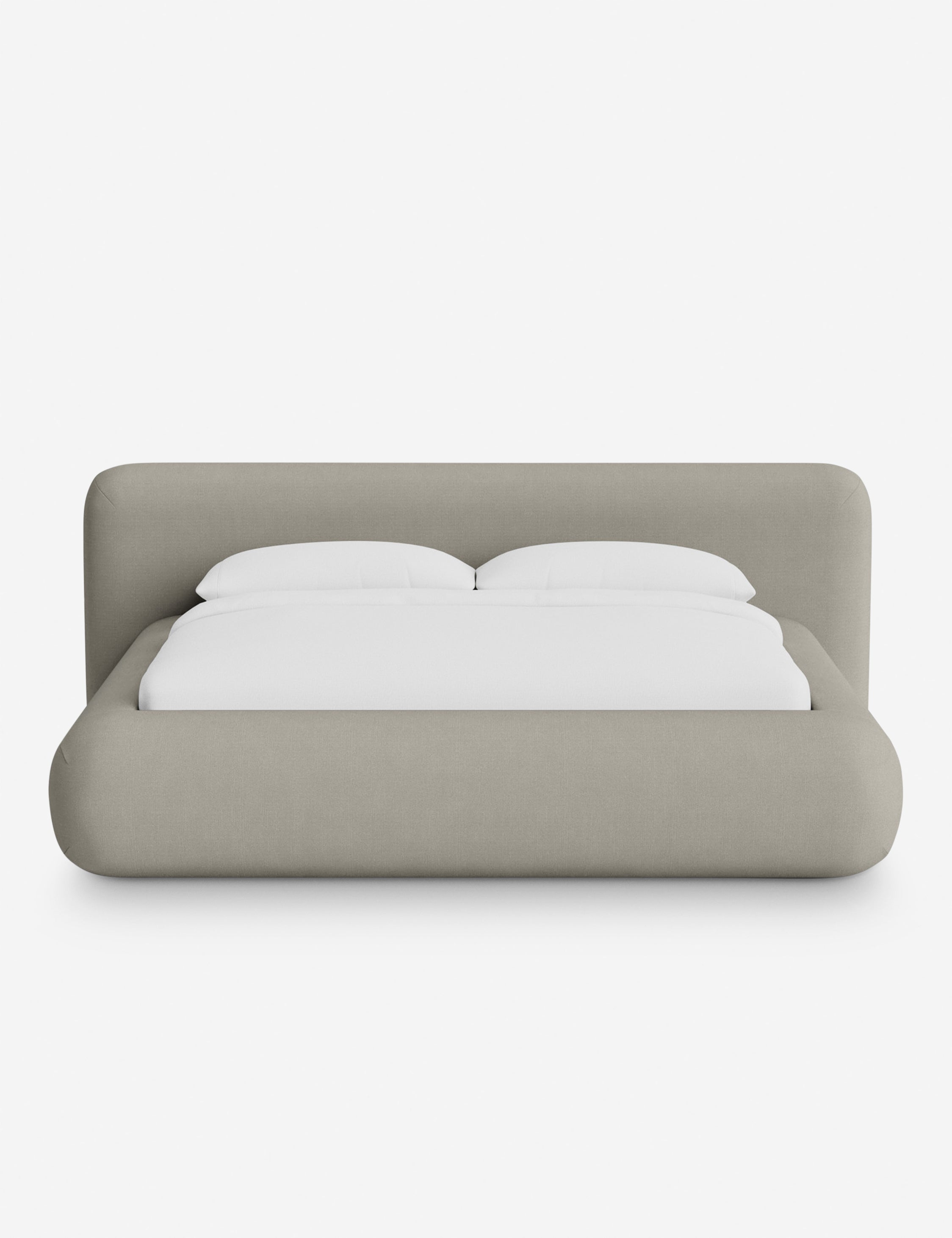 Lit plateforme arrondi - Notre lit se démarque par sa forme, avec une silhouette sculpturale qui vous invite à vous y lover