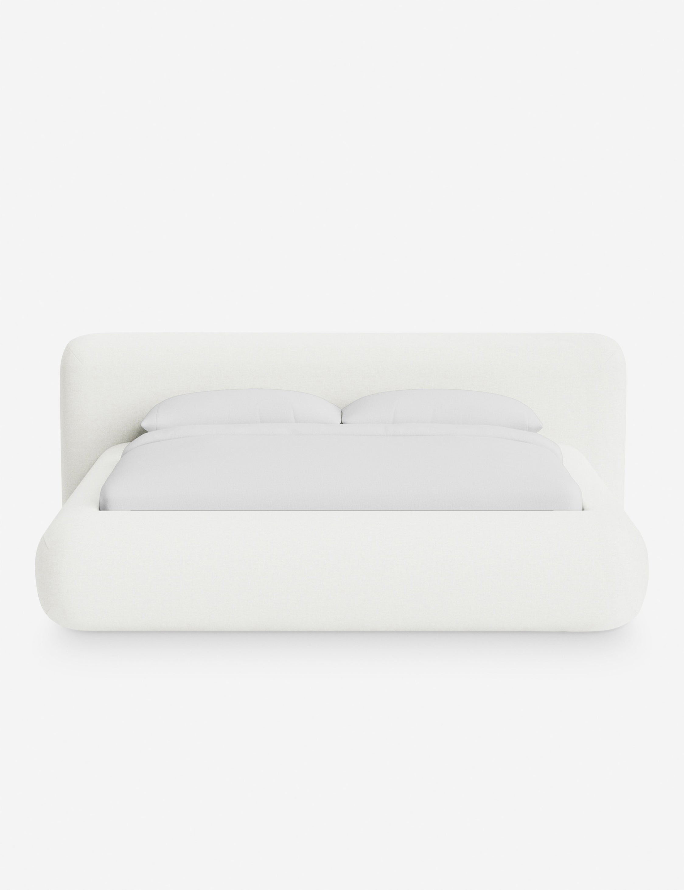 Lit plateforme arrondi - Notre lit se démarque par sa forme, avec une silhouette sculpturale qui vous invite à vous y lover