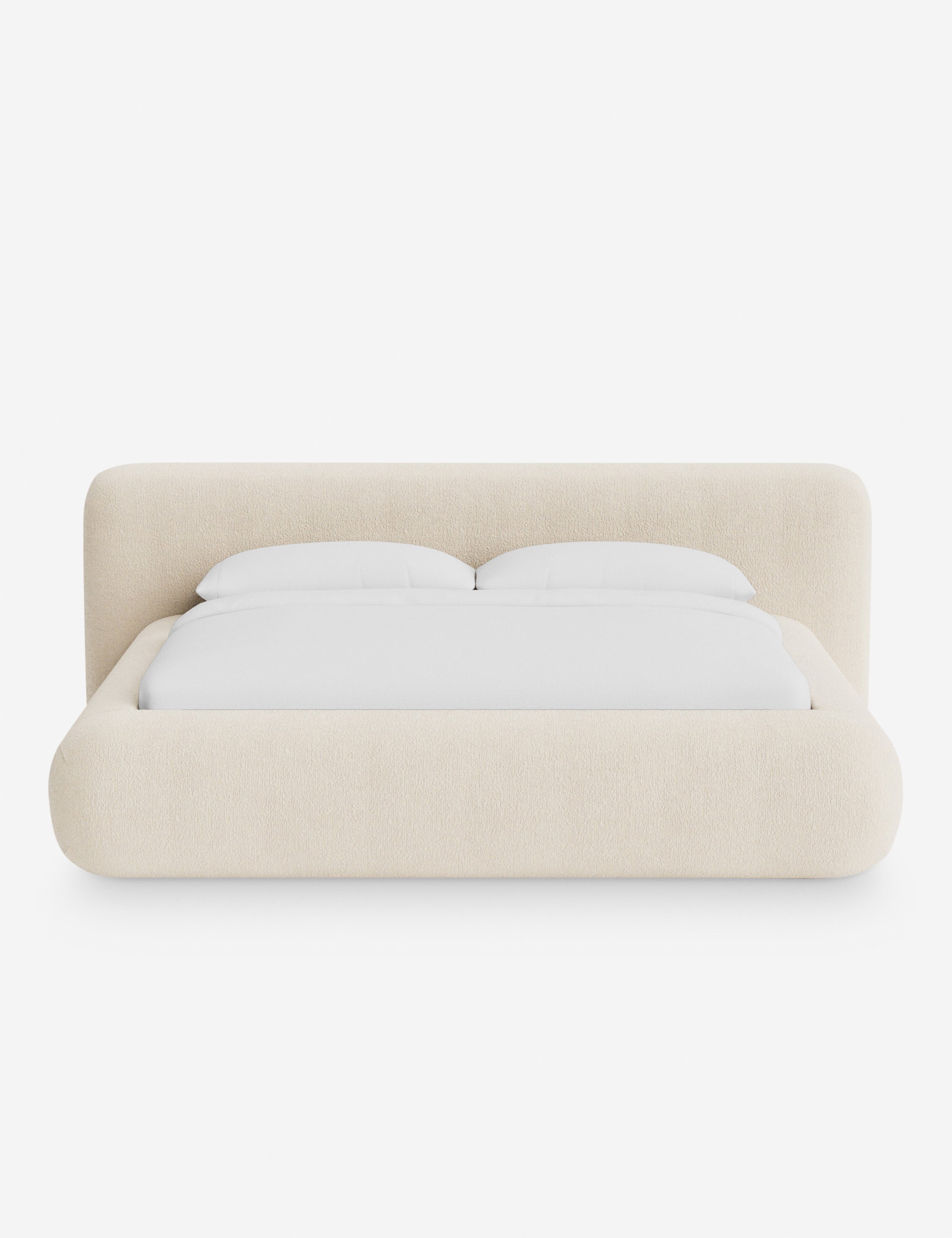 Lit plateforme arrondi - Notre lit se démarque par sa forme, avec une silhouette sculpturale qui vous invite à vous y lover