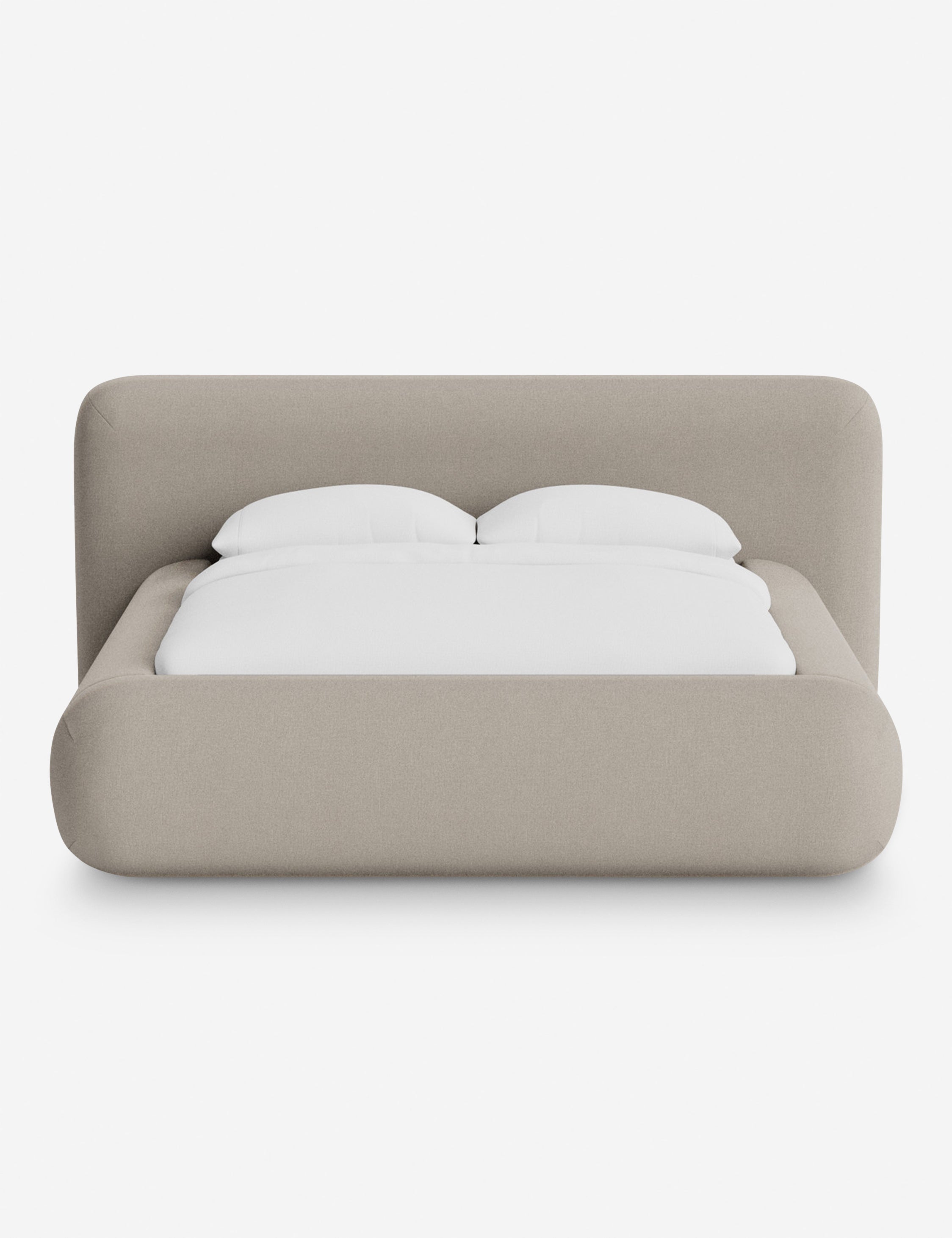 Lit plateforme arrondi - Notre lit se démarque par sa forme, avec une silhouette sculpturale qui vous invite à vous y lover