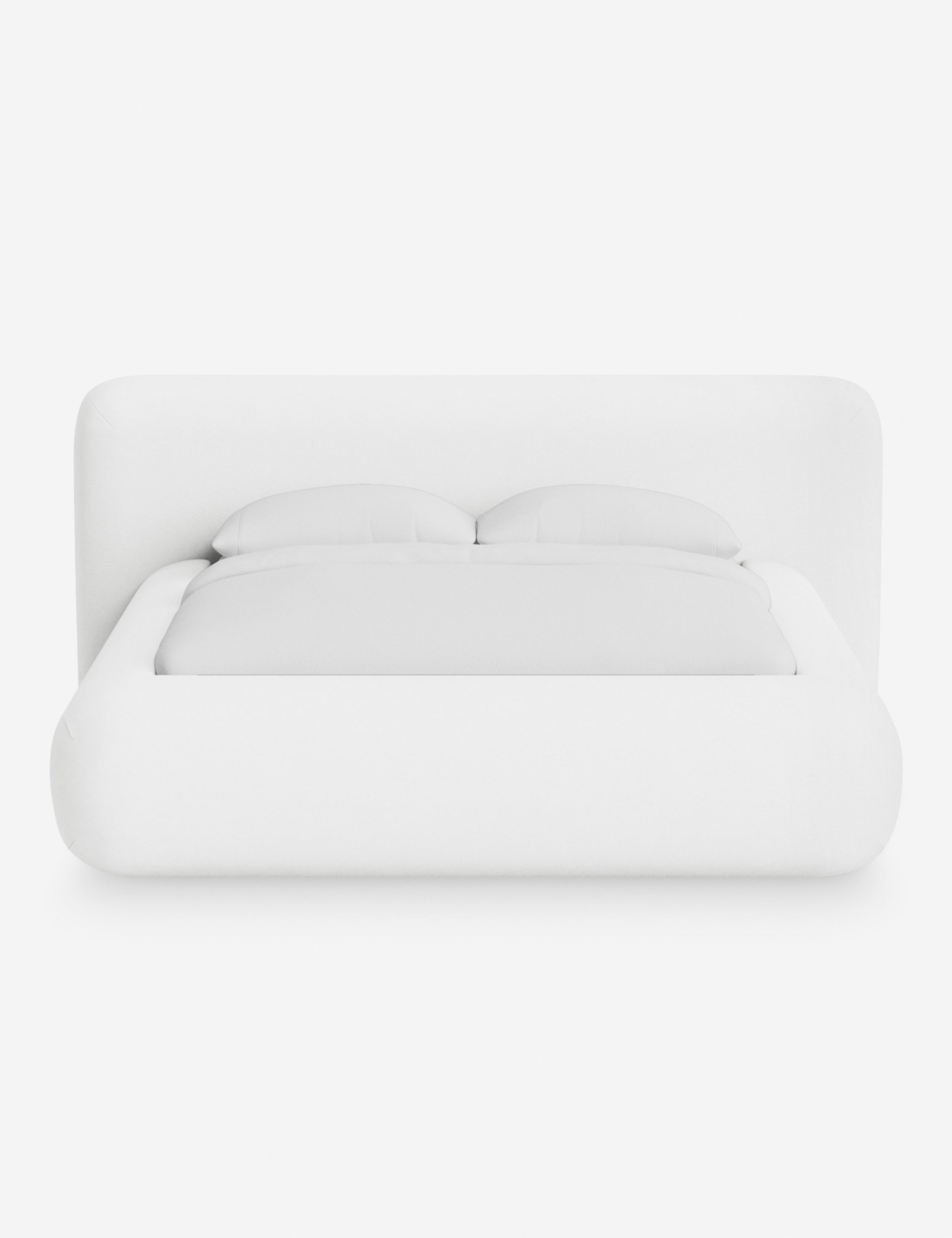 Lit plateforme arrondi - Notre lit se démarque par sa forme, avec une silhouette sculpturale qui vous invite à vous y lover