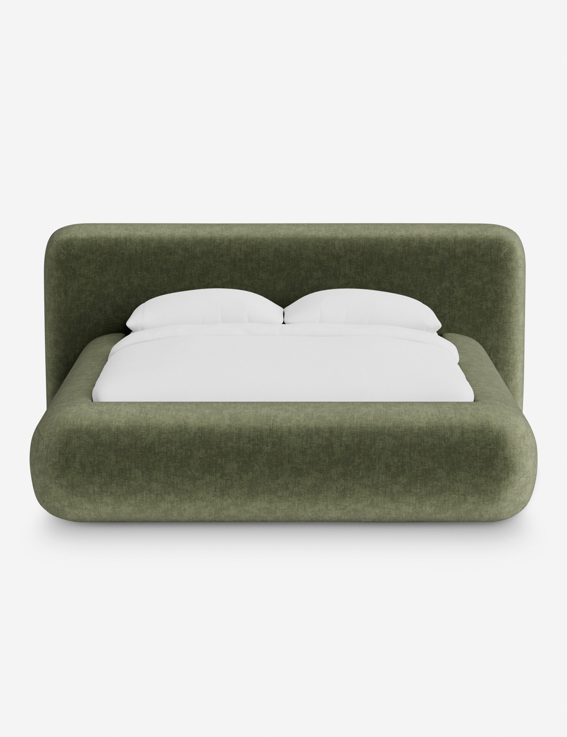 Lit plateforme arrondi - Notre lit se démarque par sa forme, avec une silhouette sculpturale qui vous invite à vous y lover