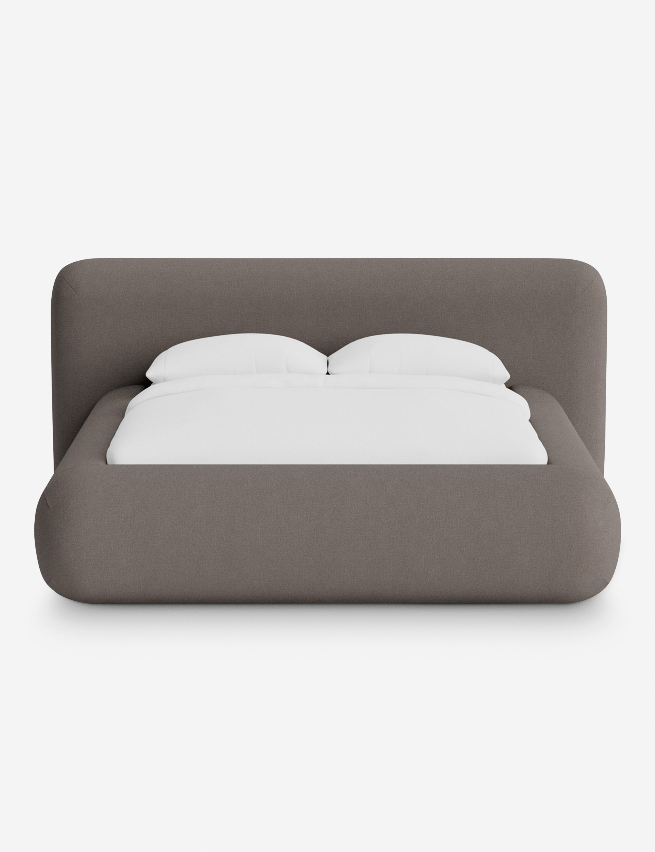 Lit plateforme arrondi - Notre lit se démarque par sa forme, avec une silhouette sculpturale qui vous invite à vous y lover