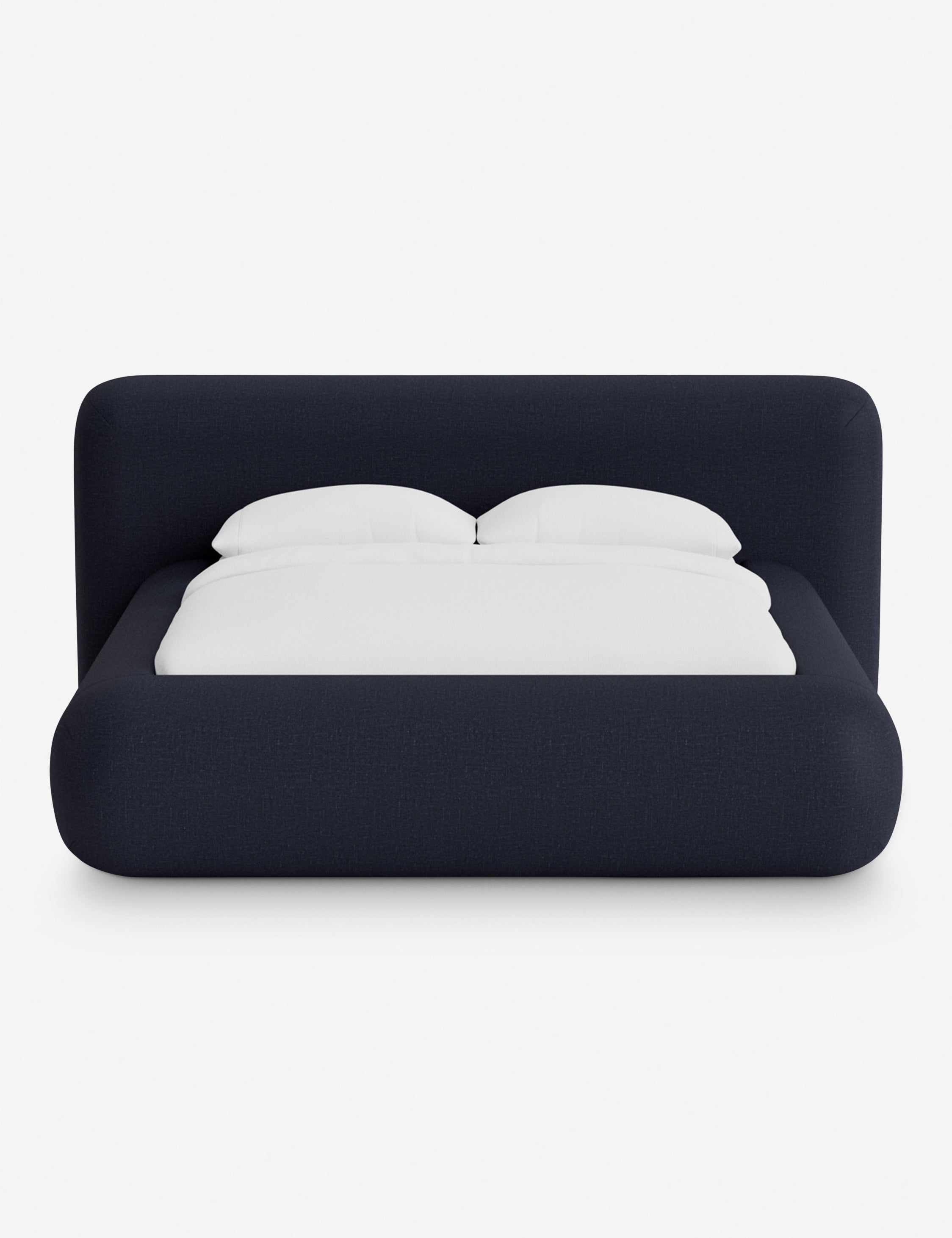 Lit plateforme arrondi - Notre lit se démarque par sa forme, avec une silhouette sculpturale qui vous invite à vous y lover