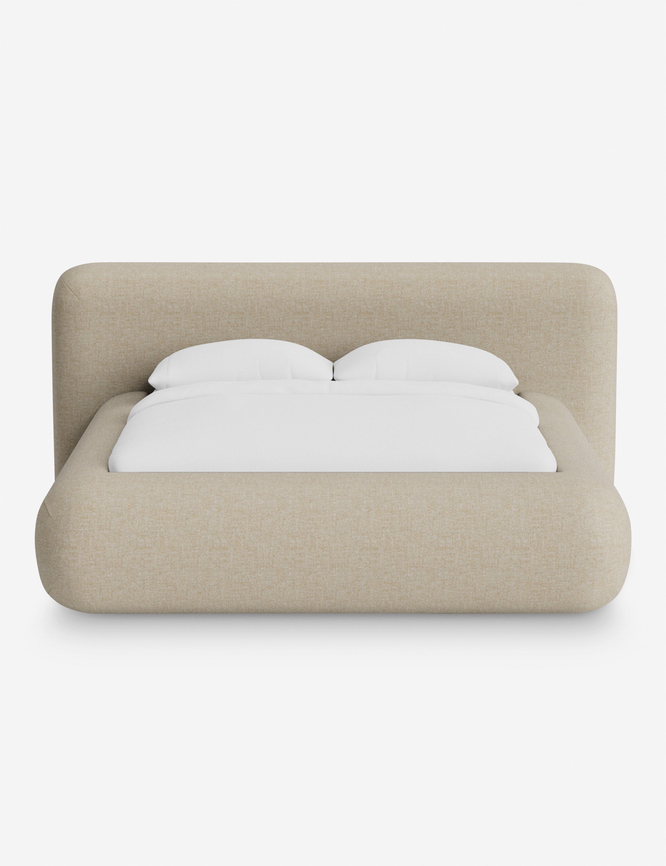 Lit plateforme arrondi - Notre lit se démarque par sa forme, avec une silhouette sculpturale qui vous invite à vous y lover