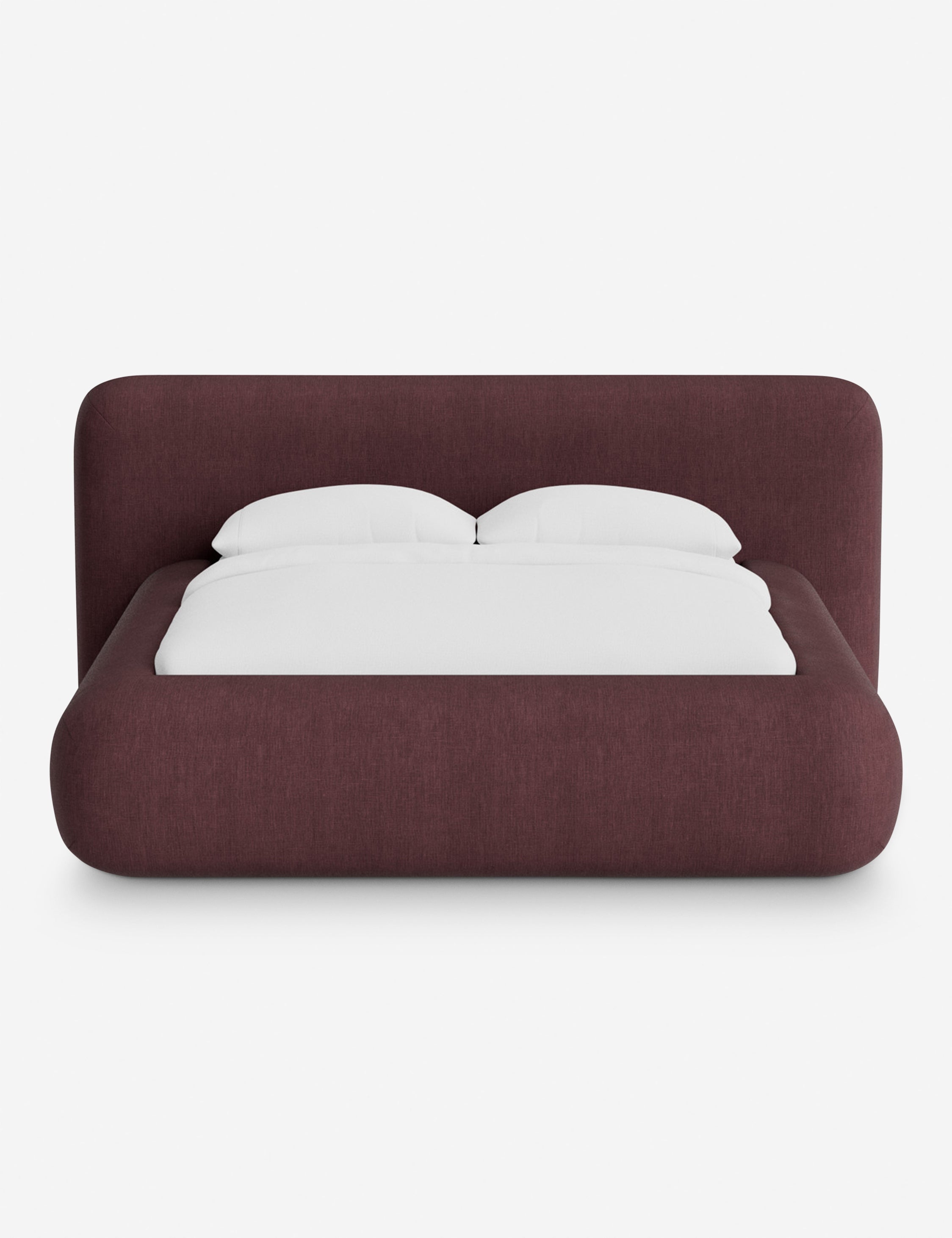 Lit plateforme arrondi - Notre lit se démarque par sa forme, avec une silhouette sculpturale qui vous invite à vous y lover