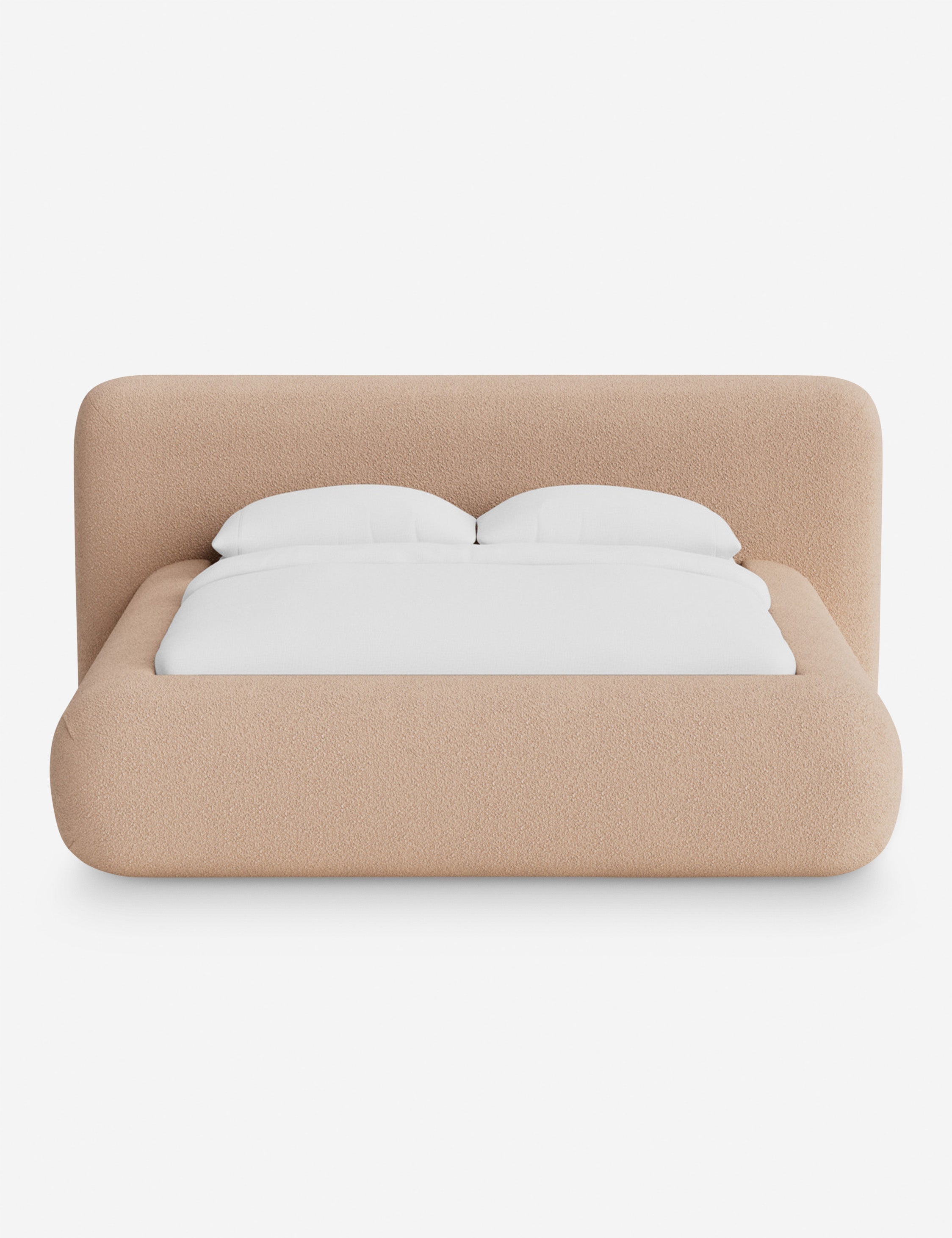 Lit plateforme arrondi - Notre lit se démarque par sa forme, avec une silhouette sculpturale qui vous invite à vous y lover