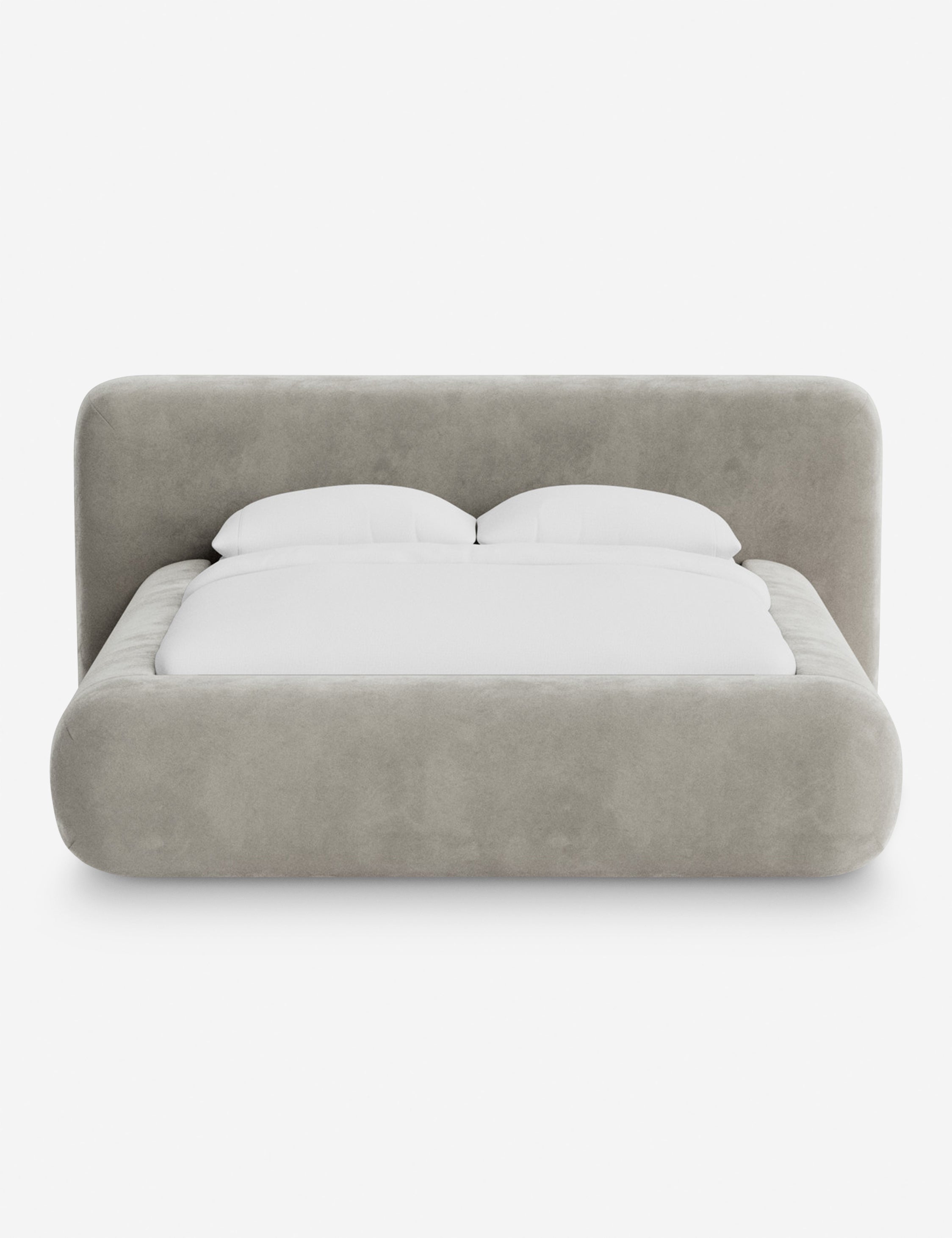 Lit plateforme arrondi - Notre lit se démarque par sa forme, avec une silhouette sculpturale qui vous invite à vous y lover