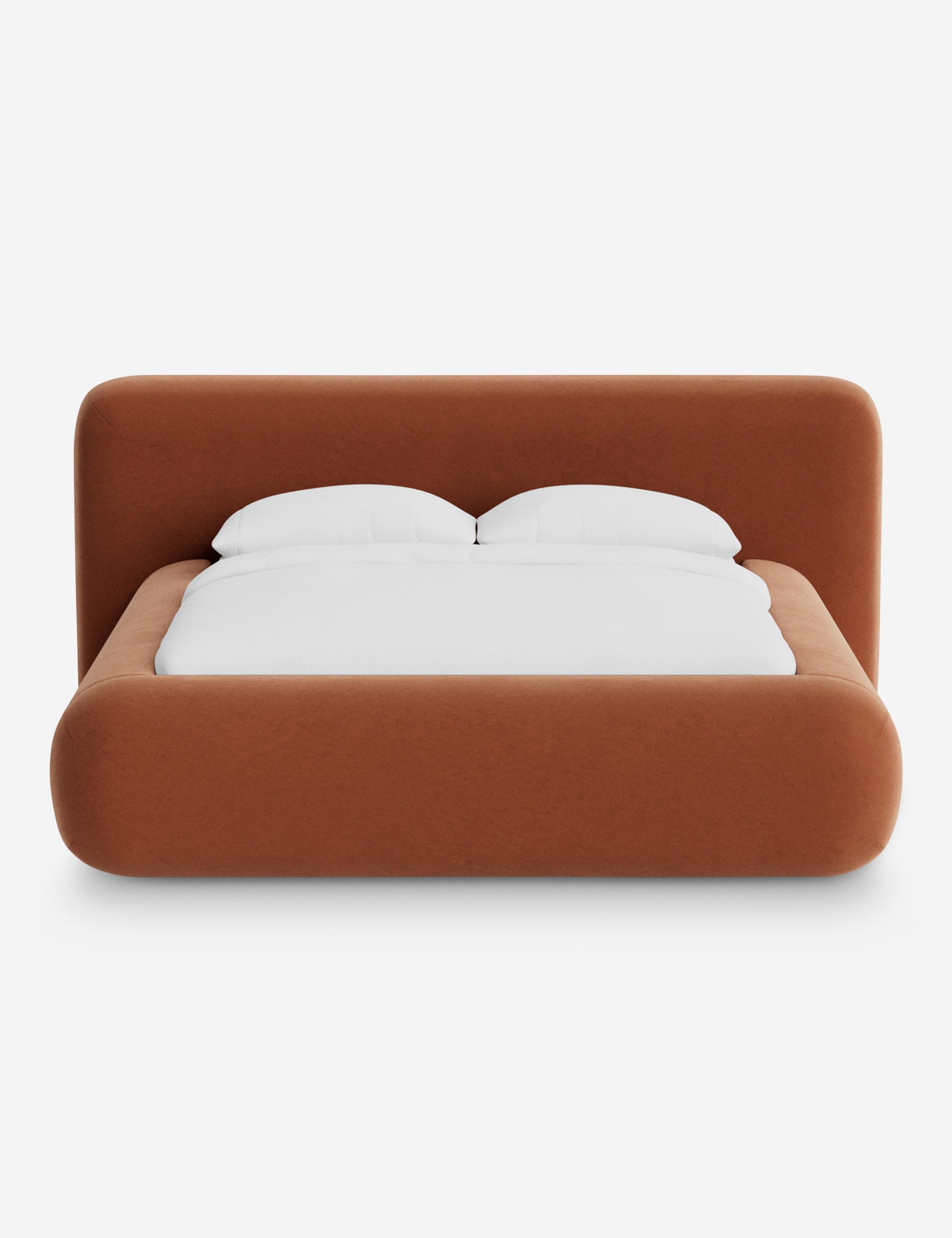 Lit plateforme arrondi - Notre lit se démarque par sa forme, avec une silhouette sculpturale qui vous invite à vous y lover