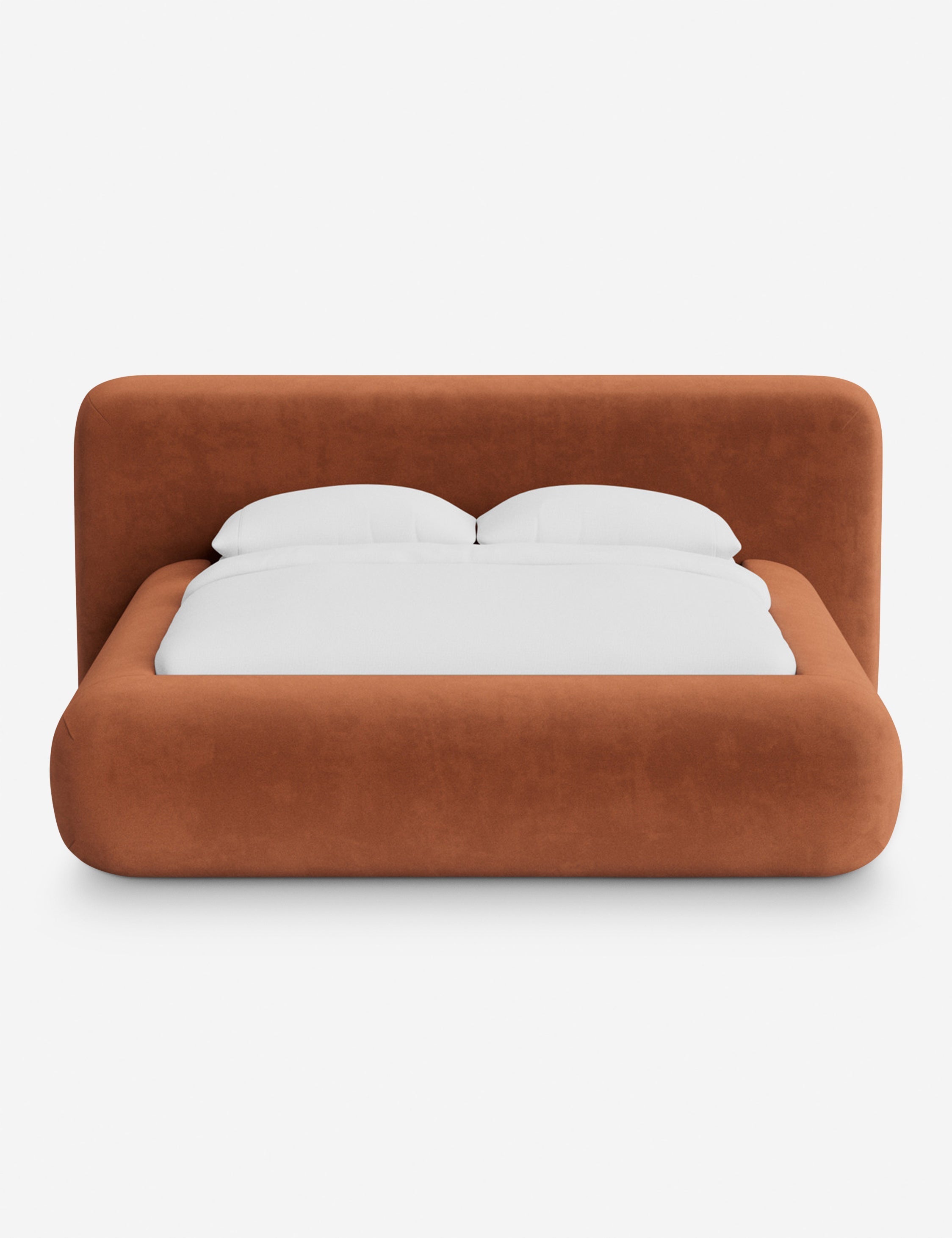 Lit plateforme arrondi - Notre lit se démarque par sa forme, avec une silhouette sculpturale qui vous invite à vous y lover