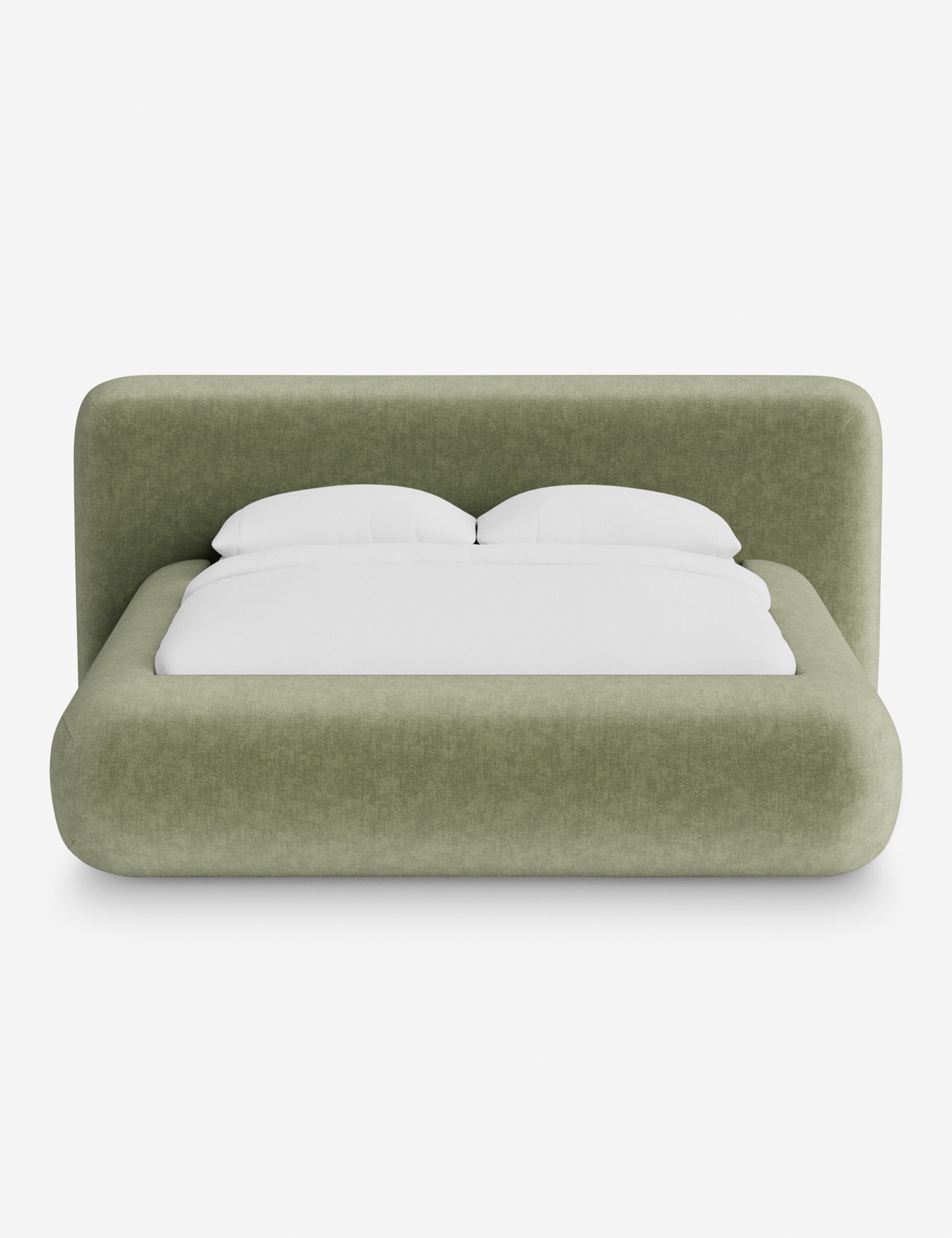 Lit plateforme arrondi - Notre lit se démarque par sa forme, avec une silhouette sculpturale qui vous invite à vous y lover