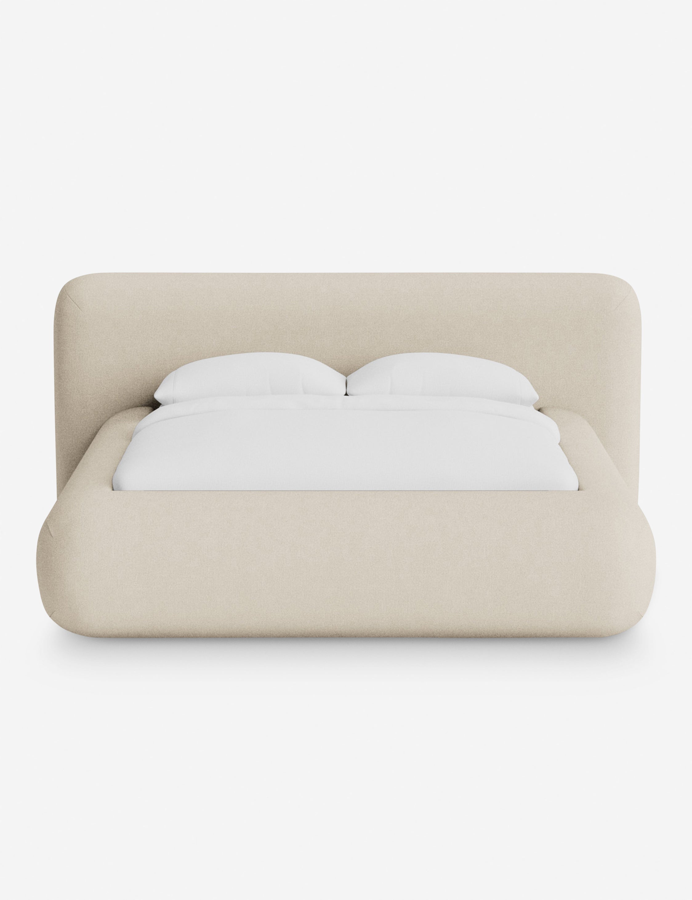 Lit plateforme arrondi - Notre lit se démarque par sa forme, avec une silhouette sculpturale qui vous invite à vous y lover