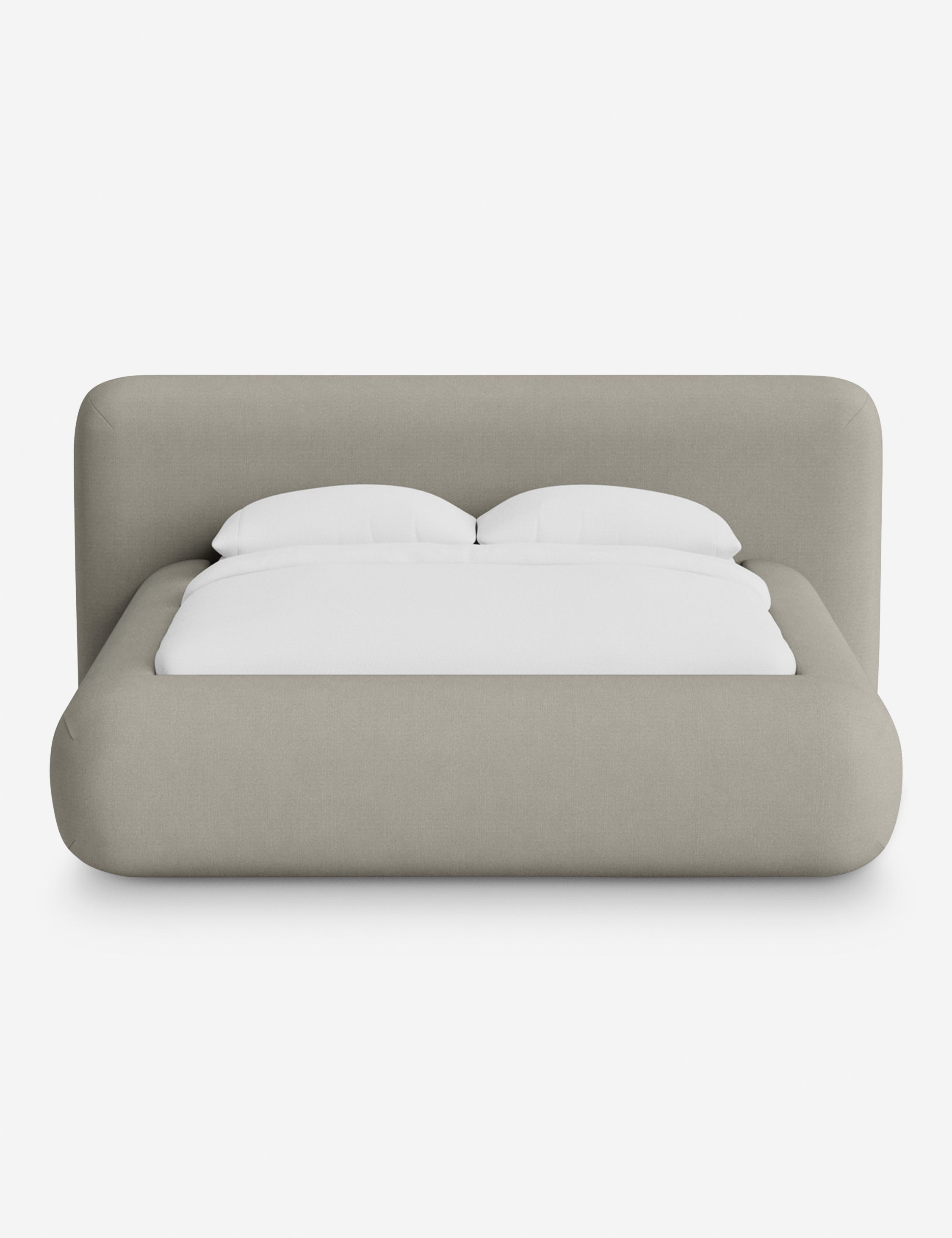 Lit plateforme arrondi - Notre lit se démarque par sa forme, avec une silhouette sculpturale qui vous invite à vous y lover