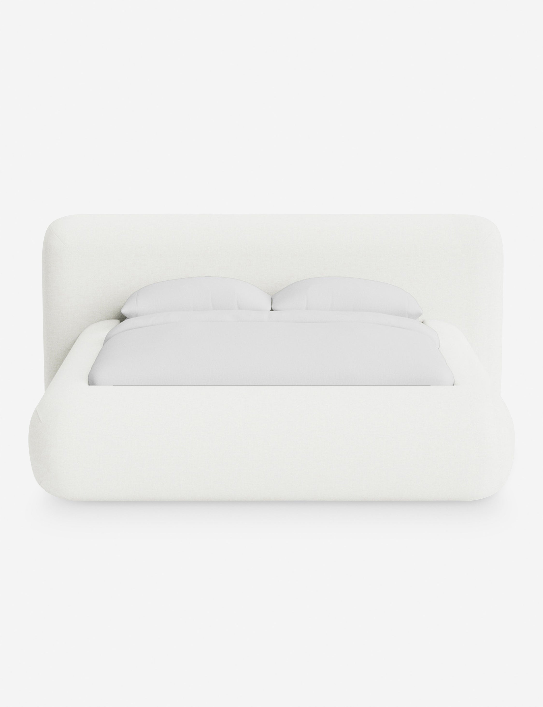 Lit plateforme arrondi - Notre lit se démarque par sa forme, avec une silhouette sculpturale qui vous invite à vous y lover