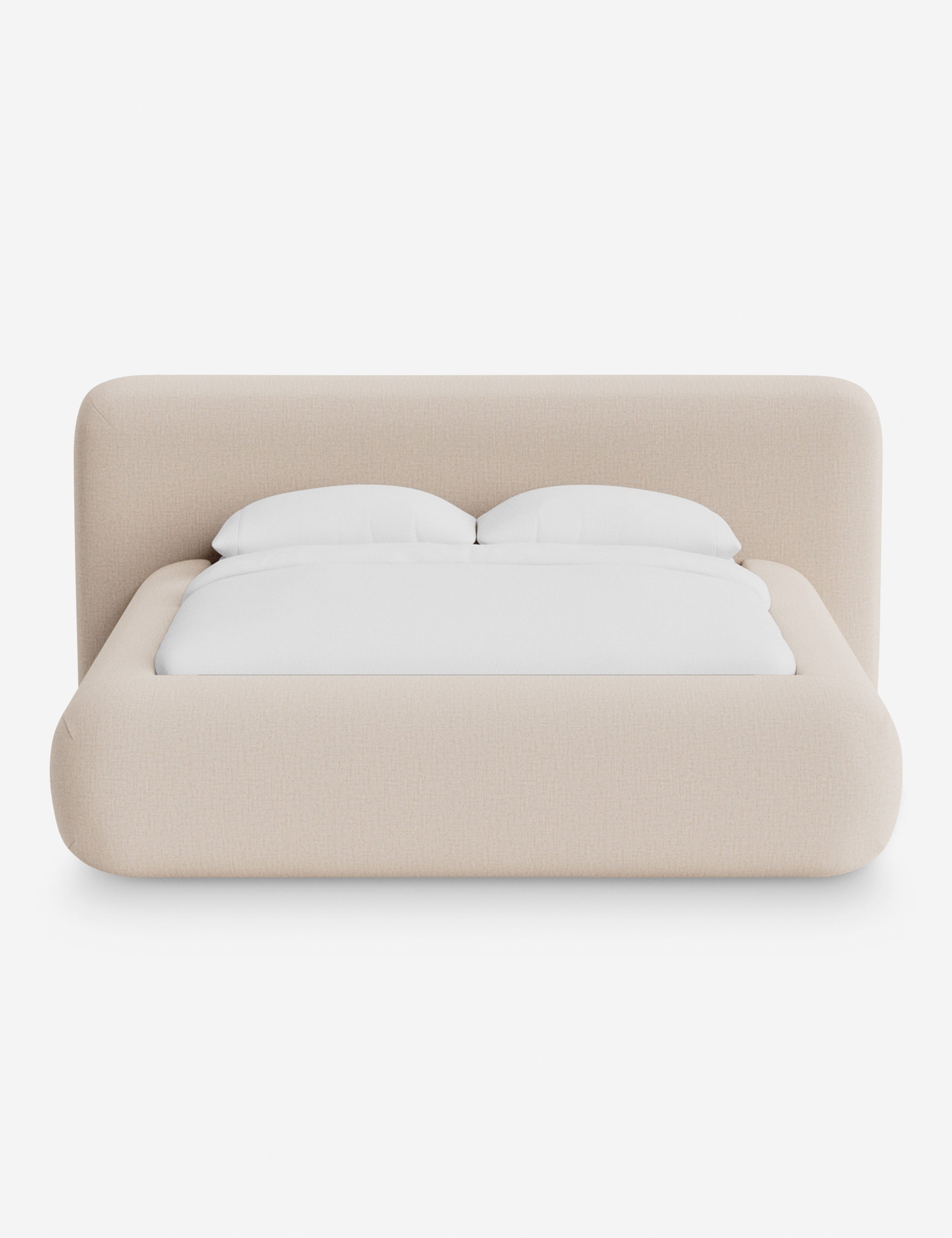 Lit plateforme arrondi - Notre lit se démarque par sa forme, avec une silhouette sculpturale qui vous invite à vous y lover
